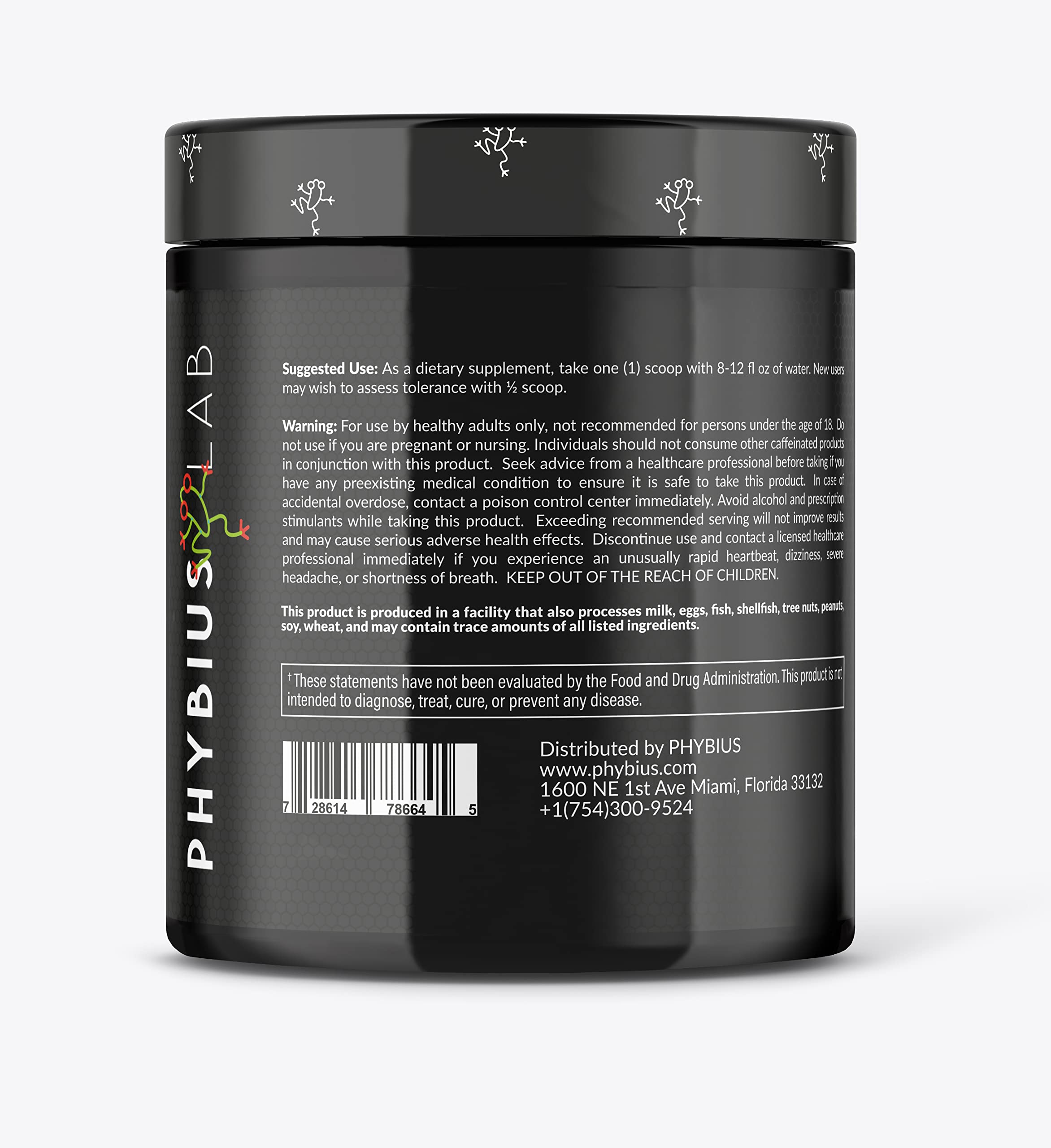 PHYBIUS Lab AM Pre-Workout (Sour Watermelon) Focus, Strength, Powder, 30 Servings