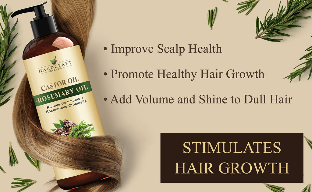 Handcraft Blends Castor Oil with Rosemary Oil for Hair Growth, Eyelashes, Eyebrows Handcraft BlendsBuy Supplements Australia