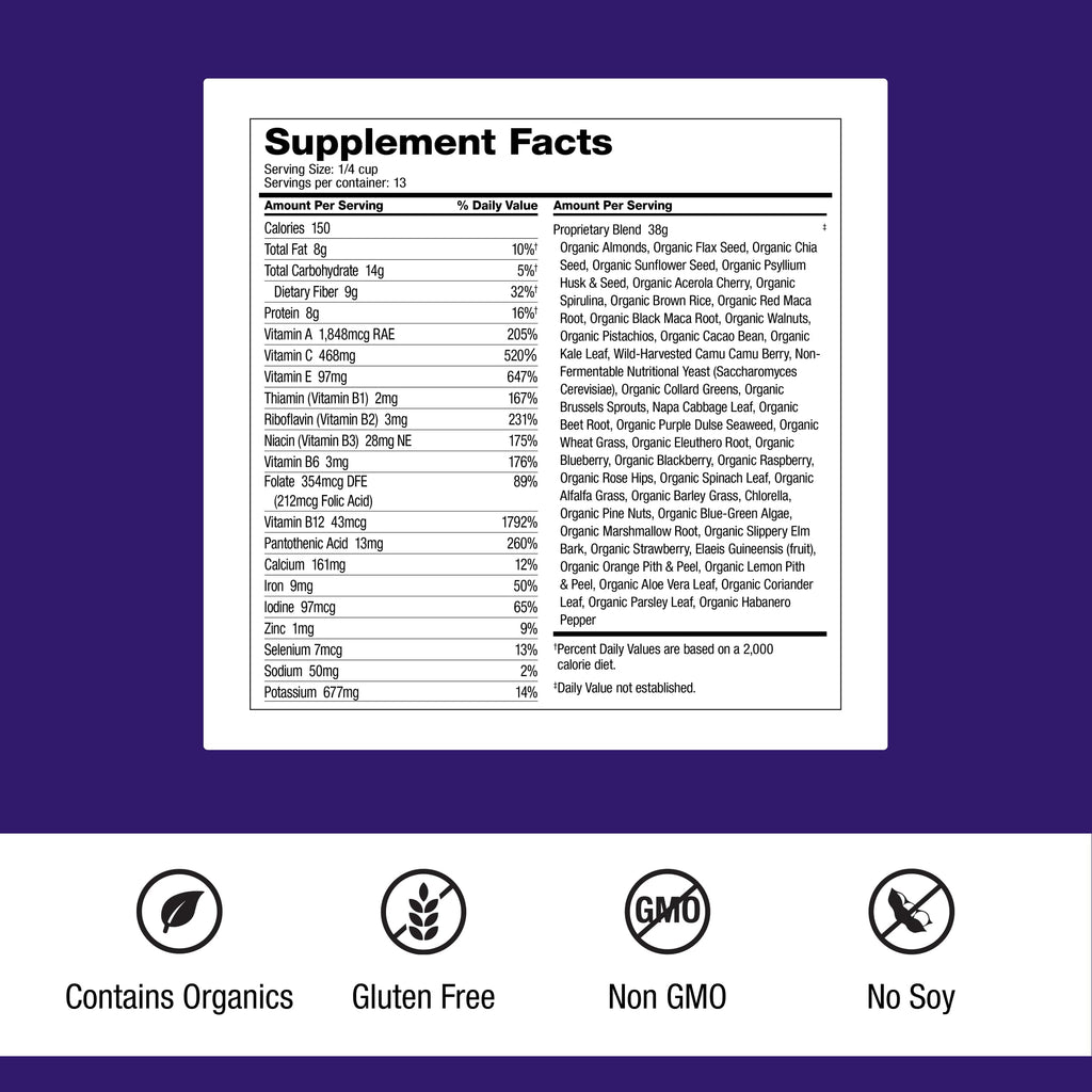 Dr. Schulze's SuperFood Ultra - Plant-Based Superfood Powder for Active Lifestyle Support - Vital Nutrients - Natural Ingredients - Gluten-Free & Dairy-Free - Vegan - 17.4 oz (13 Servings) - 2 Pack Dr. Schulze's buy supplements Au