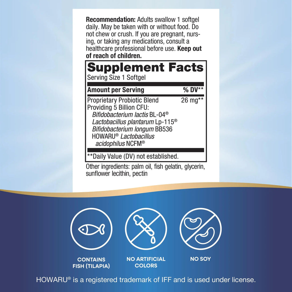 Nature's Way Pearls Max Potency Probiotic for Men and Women, Supports Digestive, Immune, Colon Health*, 5 Billion Live Cultures, No Refrigeration Required, 30 Softgels Nature's WayBuy Supplements Australia