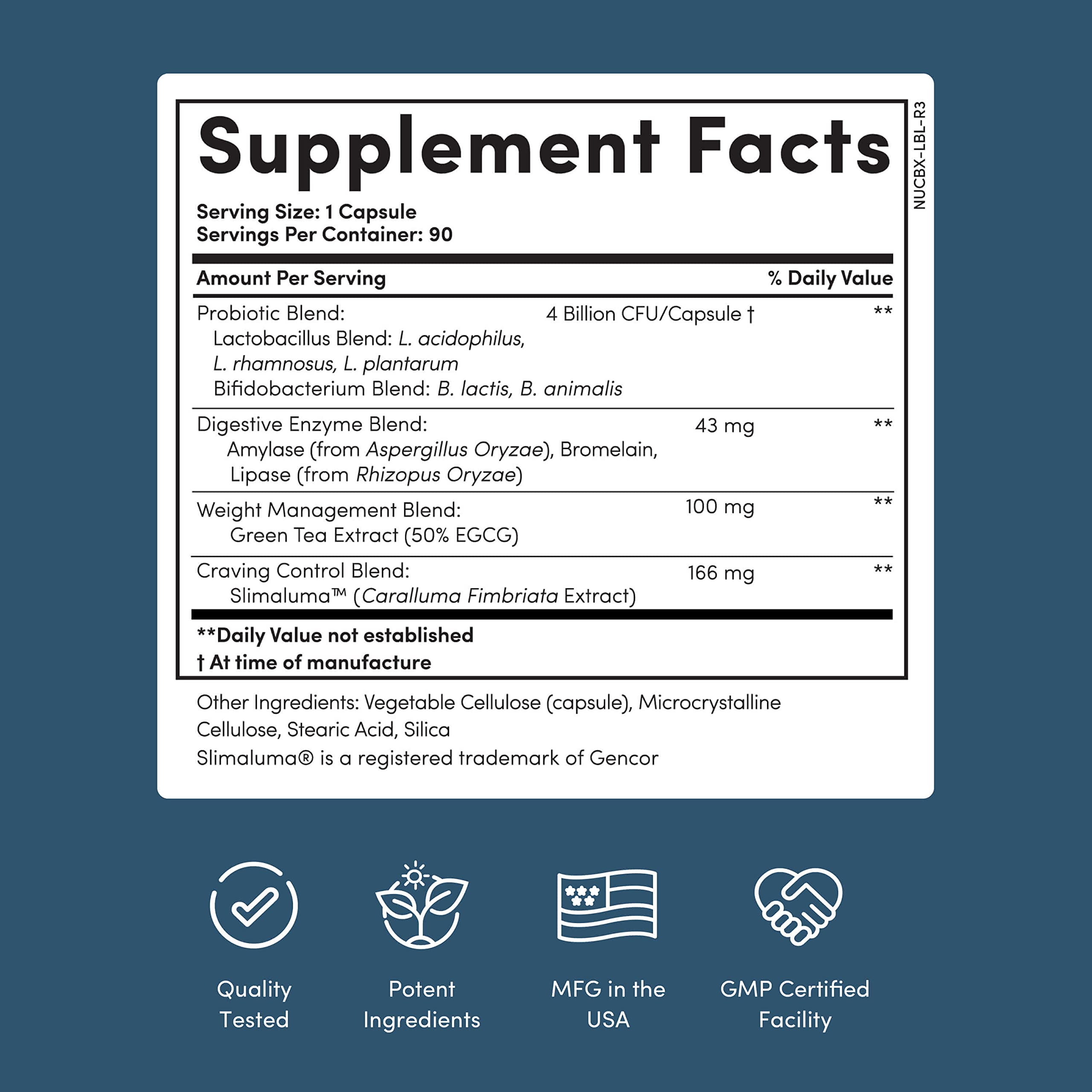 Nucific® Bio-X4 4-in-1 Weight Management Probiotic Supplement, 90 Count. NucificBuy Supplements Australia