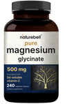 Naturebell Pure Magnesium Glycinate 500mg, 240 Veggie Capsules | 100% Chelated & Purified – 3rd Party Tested, Vegan Friendly, Non-GMO, Fiiler Free NatureBellBuy Supplements Australia