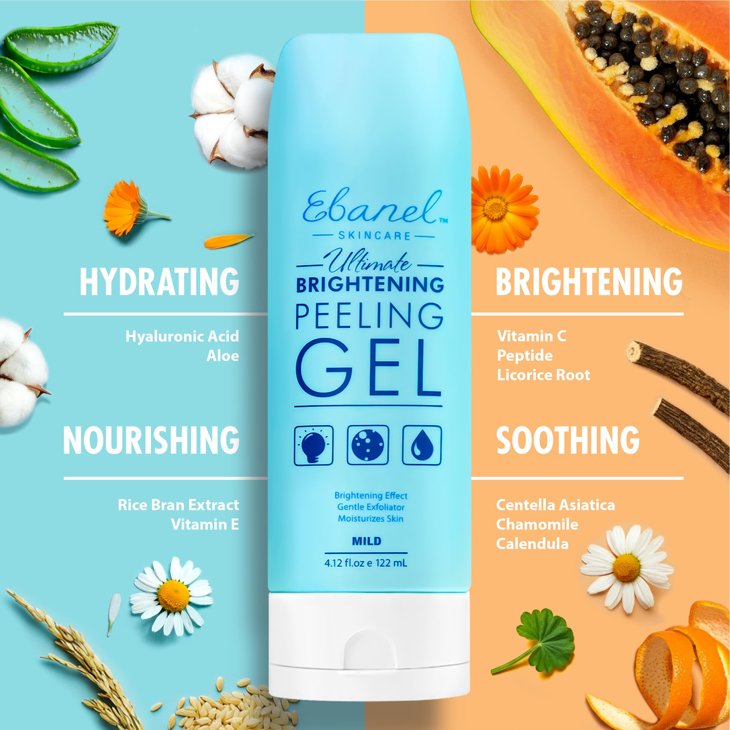 Ebanel Bundle of Gentle Exfoliating Face Scrub Peeling Gel and 30% AHA 2% BHA Chemical Peel Exfoliant Gel Ebanel buy supplements Au