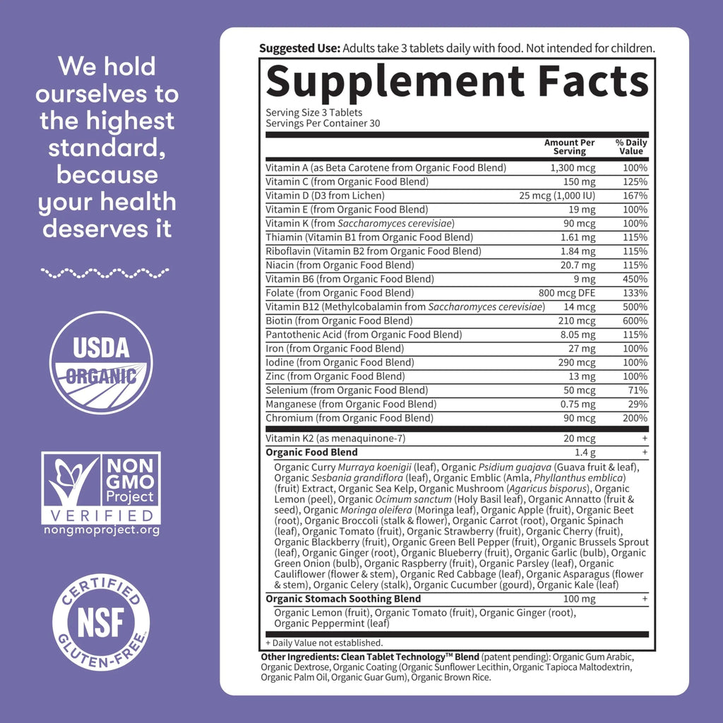 Garden of Life Organics, Prenatal Multi, 90 Vegan Tablets Garden of LifeBuy Supplements Australia