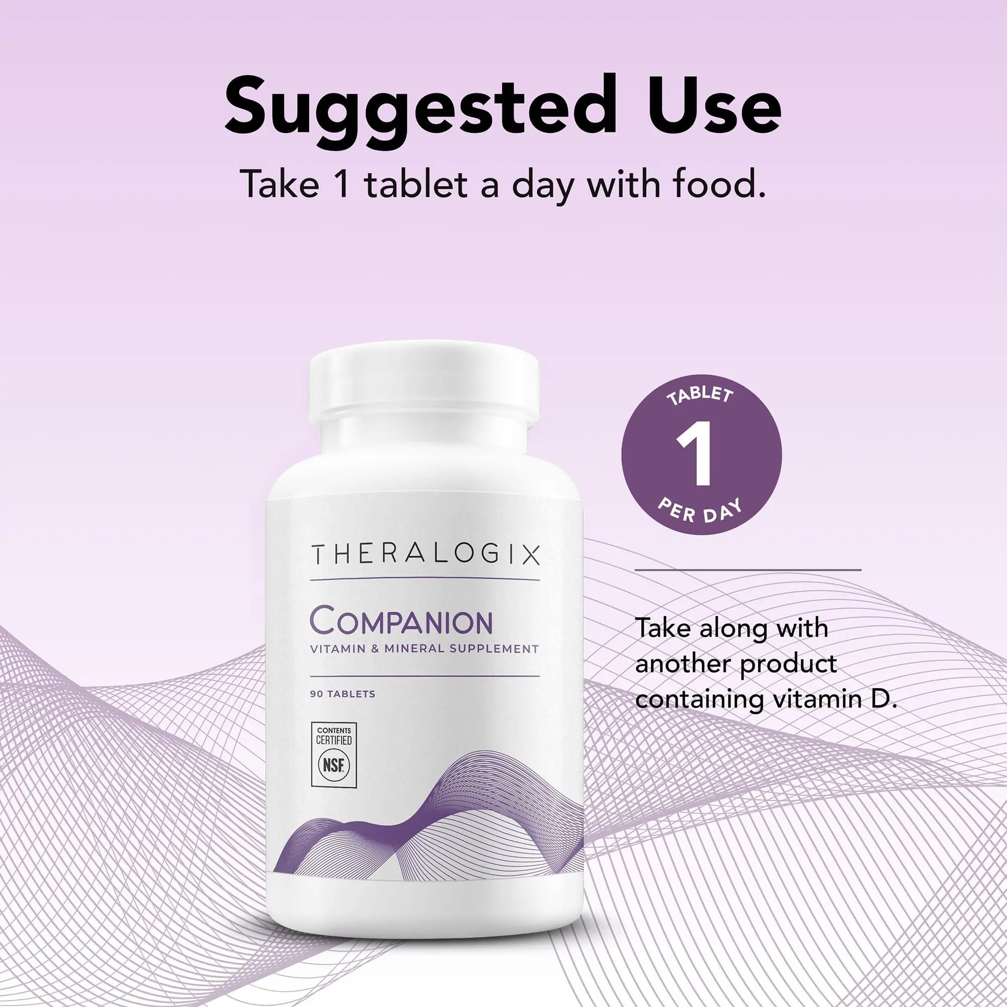 Theralogix Companion Multivitamin & Mineral Supplement - 90-Day Supply - Supplement for Women & Men Without Iron, Vitamin D TheralogixBuy Supplements Australia