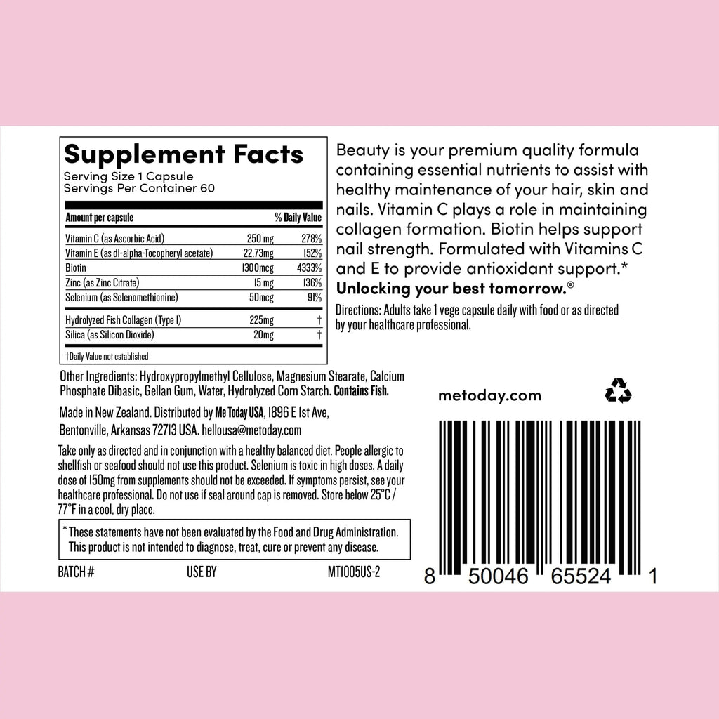 me today Beauty Supplement Hair, Skin and Nails, Vitamins for Women and Men – with Biotin, Collagen, Vitamin C me todayBuy Supplements Australia
