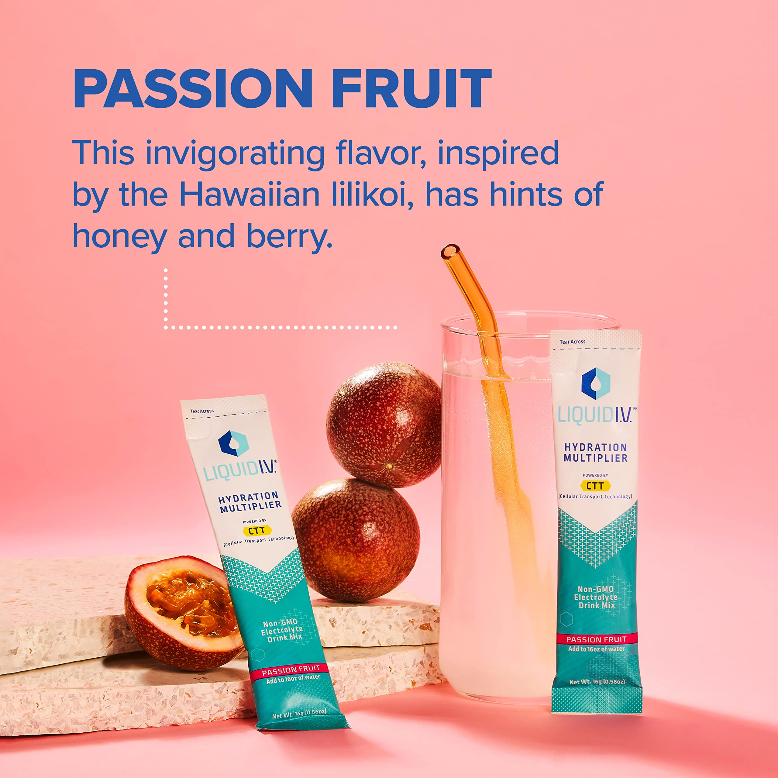 Liquid I.V. Hydration Multiplier - Passion Fruit - Hydration Powder Packets | Electrolyte Liquid I.V.Buy Supplements Australia