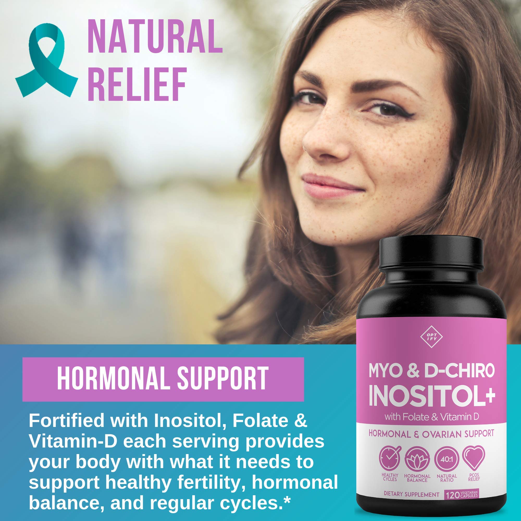 Premium Inositol Supplement - Myo-Inositol and D-Chiro Inositol Plus Folate and Vitamin OptifyBuy Supplements Australia