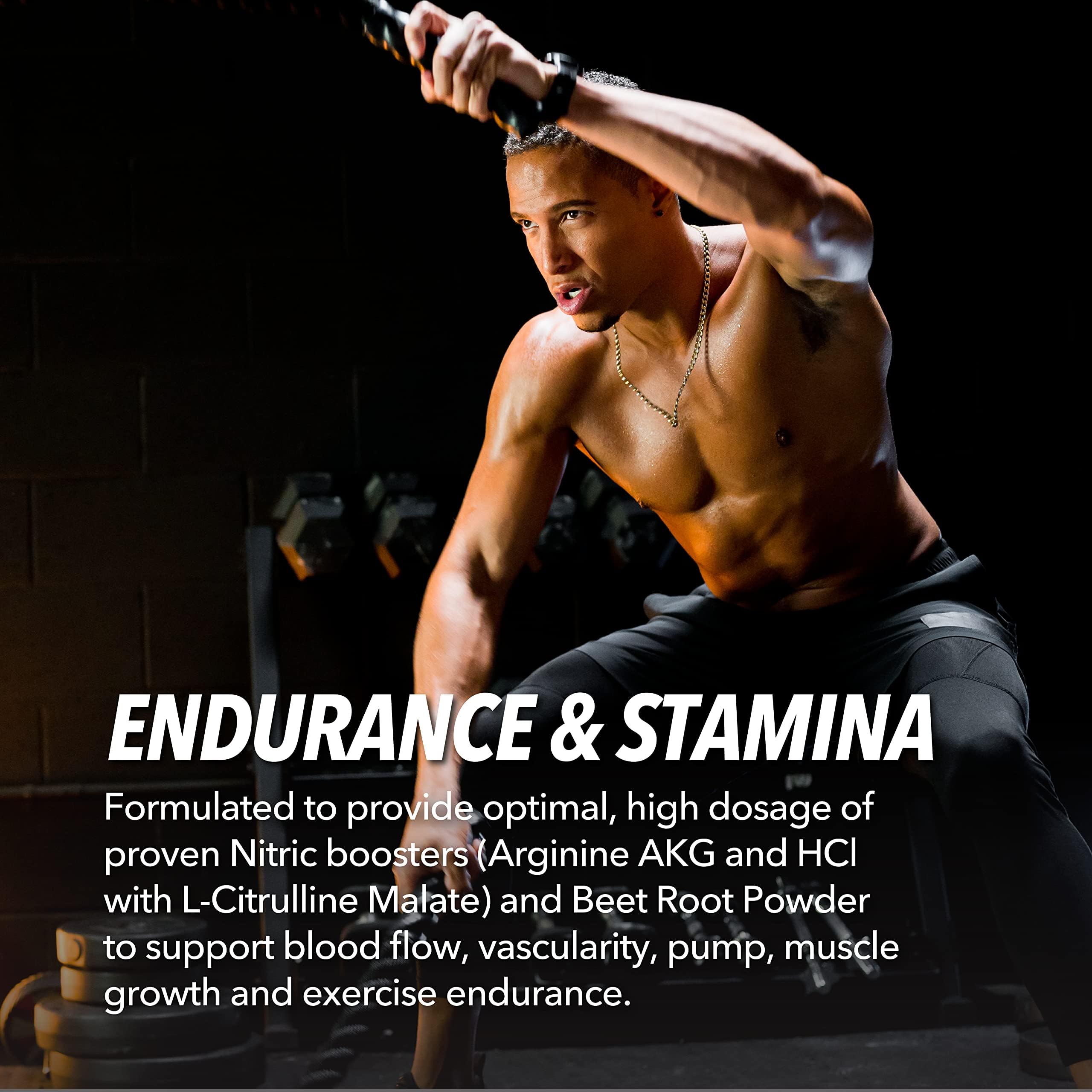 Extra Strength L Arginine - 1200mg Nitric Oxide Supplement for Muscle