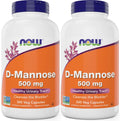 Now D-Mannose 500 mg, 300 Capsules (Pack of 2) - Vegan Non GMO Supplement for Women and Men - Supports Healthy Urinary Tract, Cleanses The Bladder NOW FoodsBuy Supplements Australia