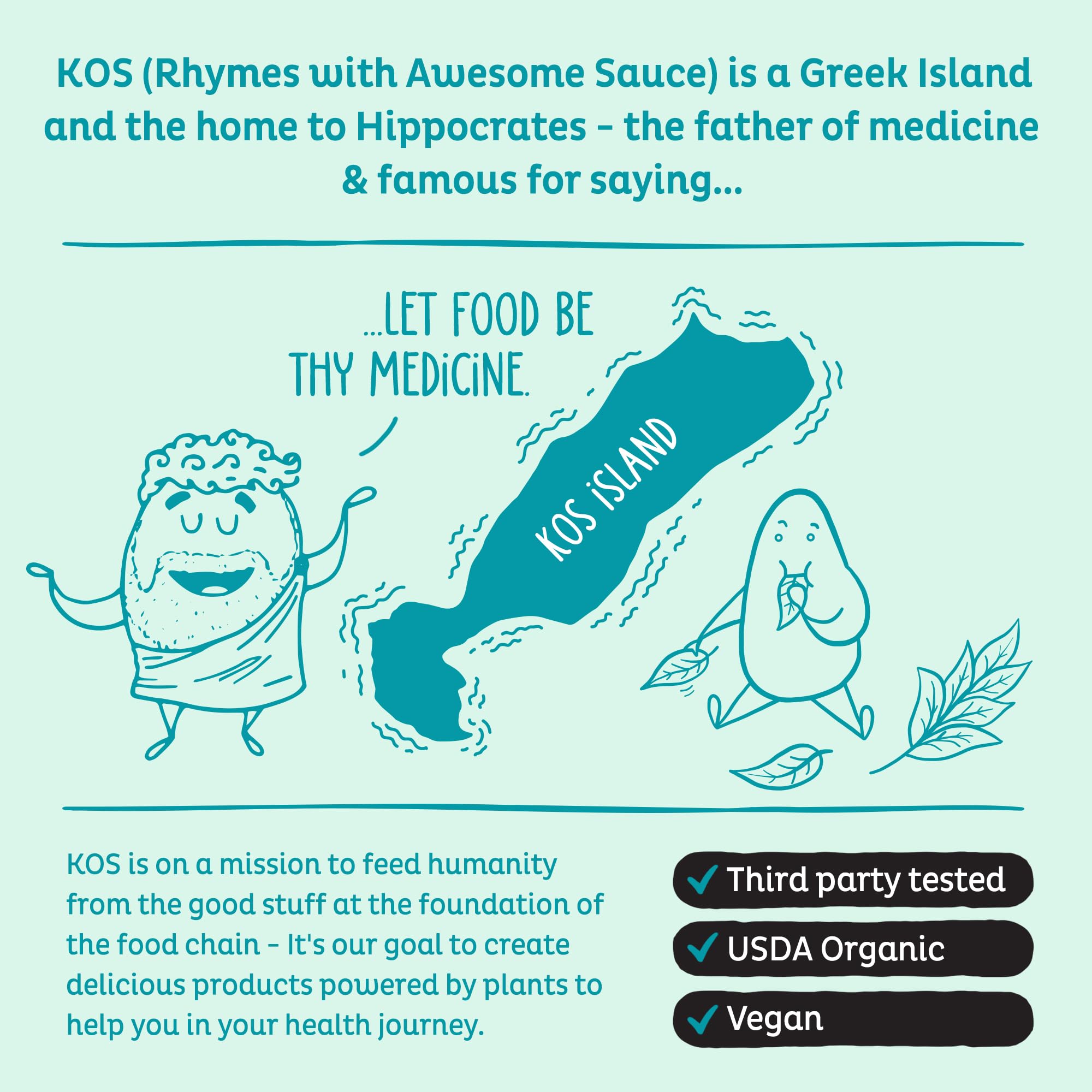 KOS Organic Spirulina Powder - USDA Certified Organic, 109 Servings of Superfood Powder for Smoothies & Juices, Non-Irradiated Blue Green Algae, Plant Based with Antioxidants, Vegan (13.5oz) KOS buy supplements Au
