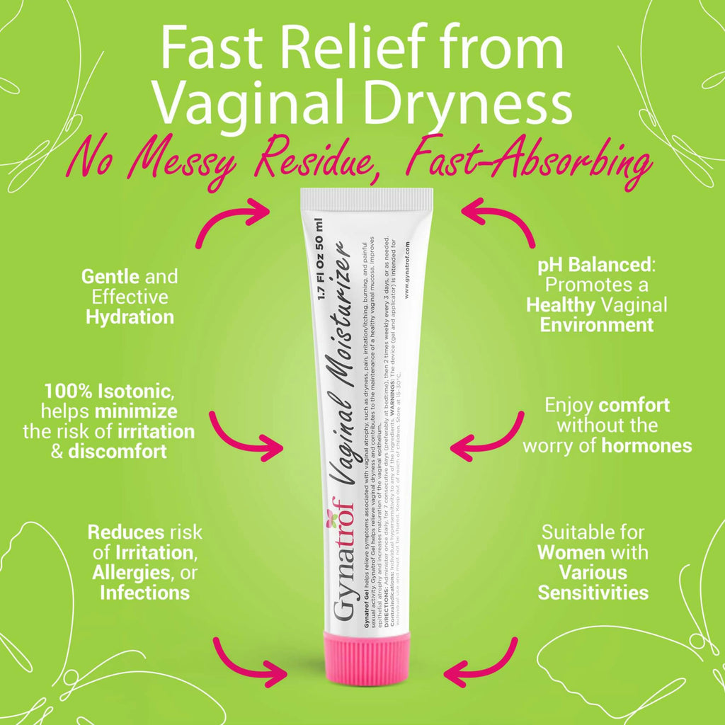 Gynatrof Vaginal Moisturizer, Long-Lasting for Vaginal Dryness & Irritation, Hormone-Free Hyaluronic Acid & Vitamin E Feminine Care, Daily Hydration For Intimate Feminine Care, 1.7 fl oz Gynatrof buy supplements Au