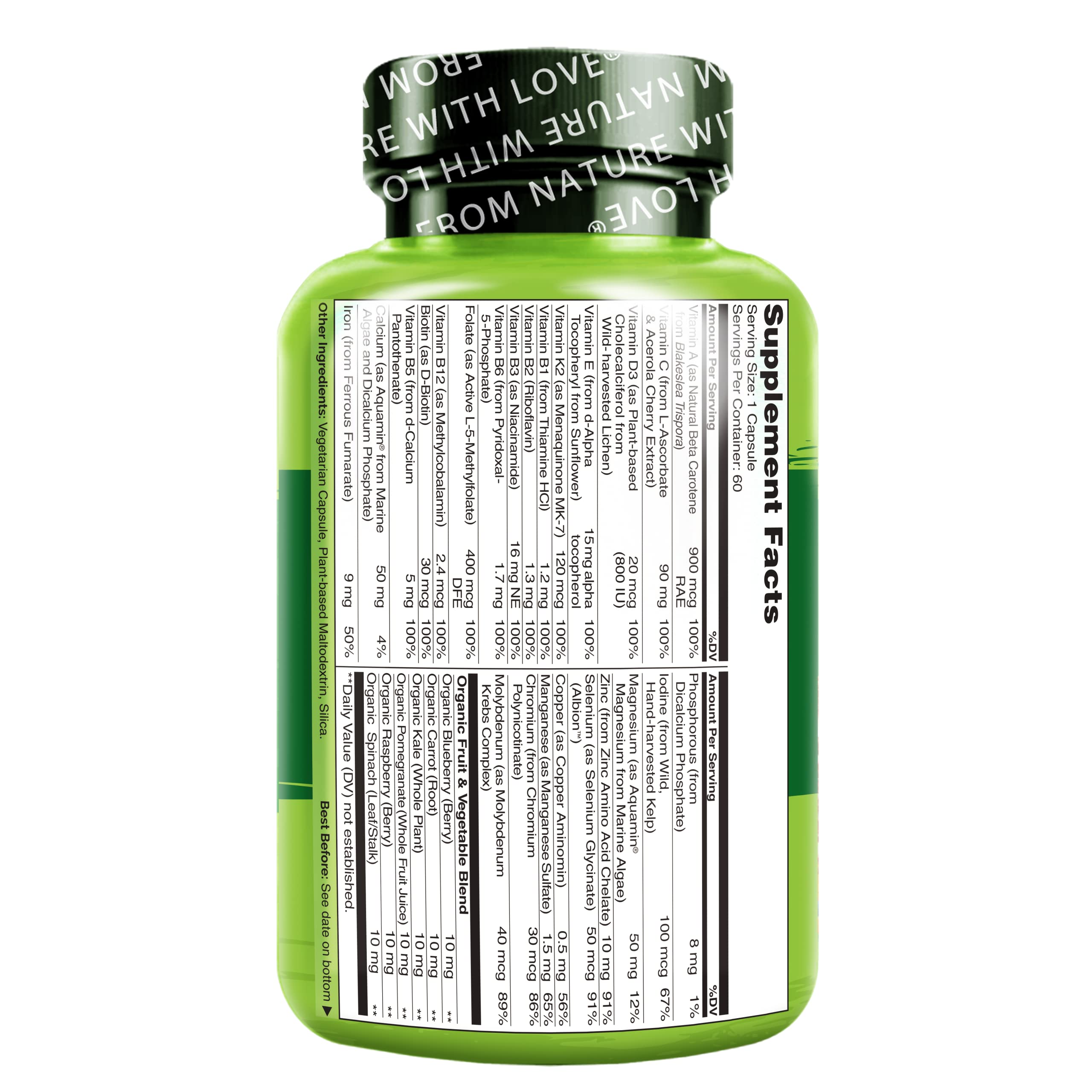 NATURELO One Daily Multivitamin for Women - Energy Support - Whole Food Supplement NATURELOBuy Supplements Australia