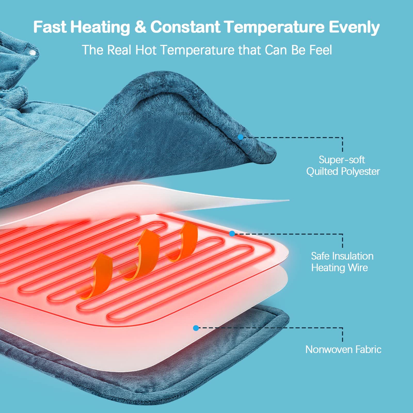 NIUONSIX Heating Pad for Neck and Shoulders 2lb Weighted Neck Heating Pad for Pain NIUONSIXBuy Supplements Australia