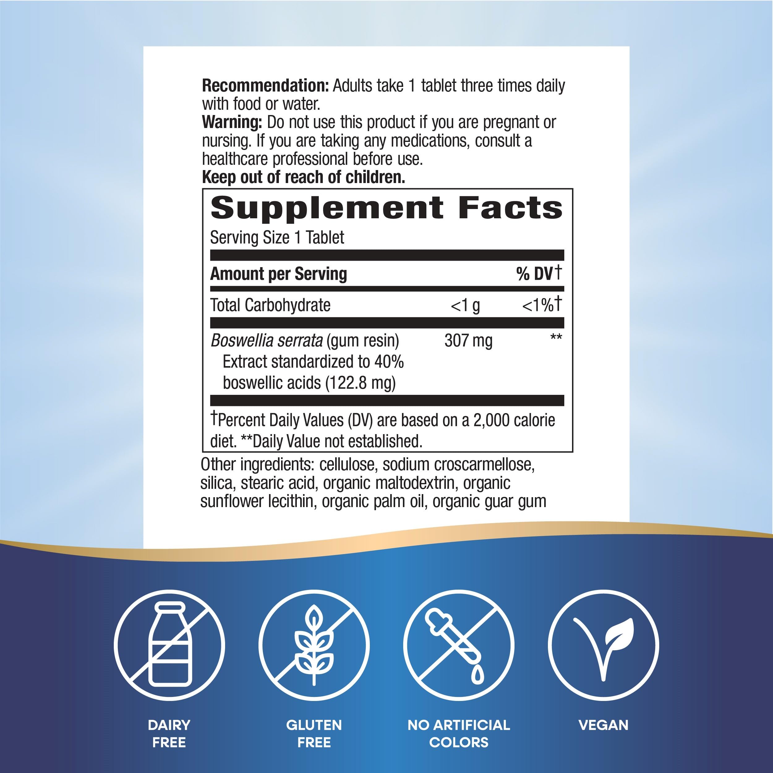 Nature's Way Boswellia Premium Extract, Supports Joint Mobility*, 307 mg Boswellia serrata Extract per Serving, Frankincense Supplement, Gluten Free & Vegan - 60 Tablets (Packaging May Vary) - 2 Pack Nature's WayBuy Supplements Australia