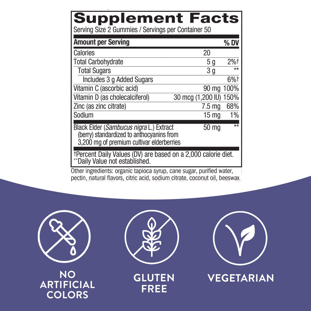 Nature's Way Sambucus Elderberry Gummies - Immune Support Supplement for Kids Nature's WayBuy Supplements Australia
