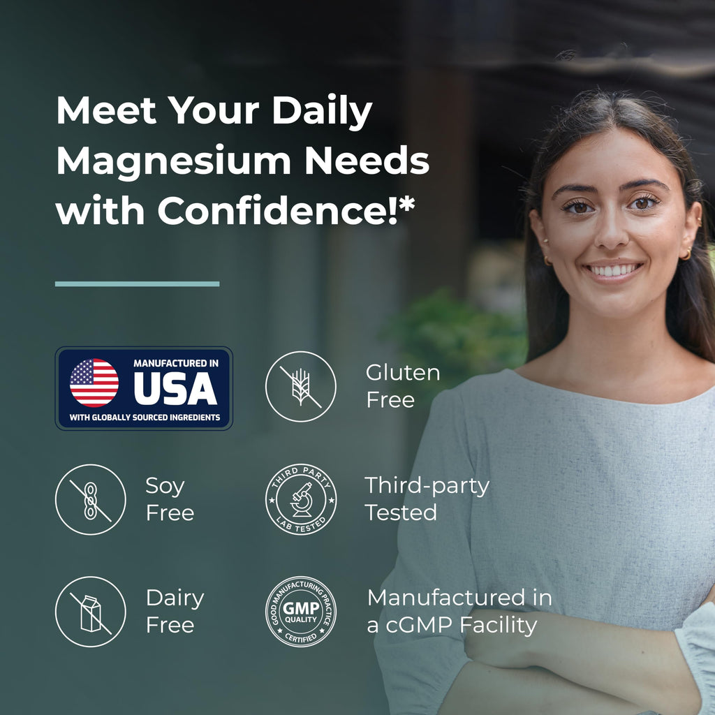 Sandhu's Magnesium Glycinate Lysinate | 120 Easy to Swallow Chelated Vegan Capsules | Magnesium Lysine Chelate Supplement for High Absorption | for Best Sleep, Leg Cramps, Relaxation Sandhu'sBuy Supplements Australia