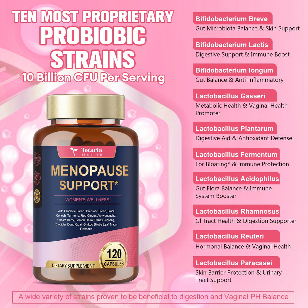 (2 Packs) 40-in-1 Menopause Supplements for Women, Multibenefit & Complete Black Cohosh for Hot Flashes, Night Sweats & Hormone Balance, w/ Probiotics, DIM, Vitex, Dong Quai, Red Clover and More TotariaBuy Supplements Australia