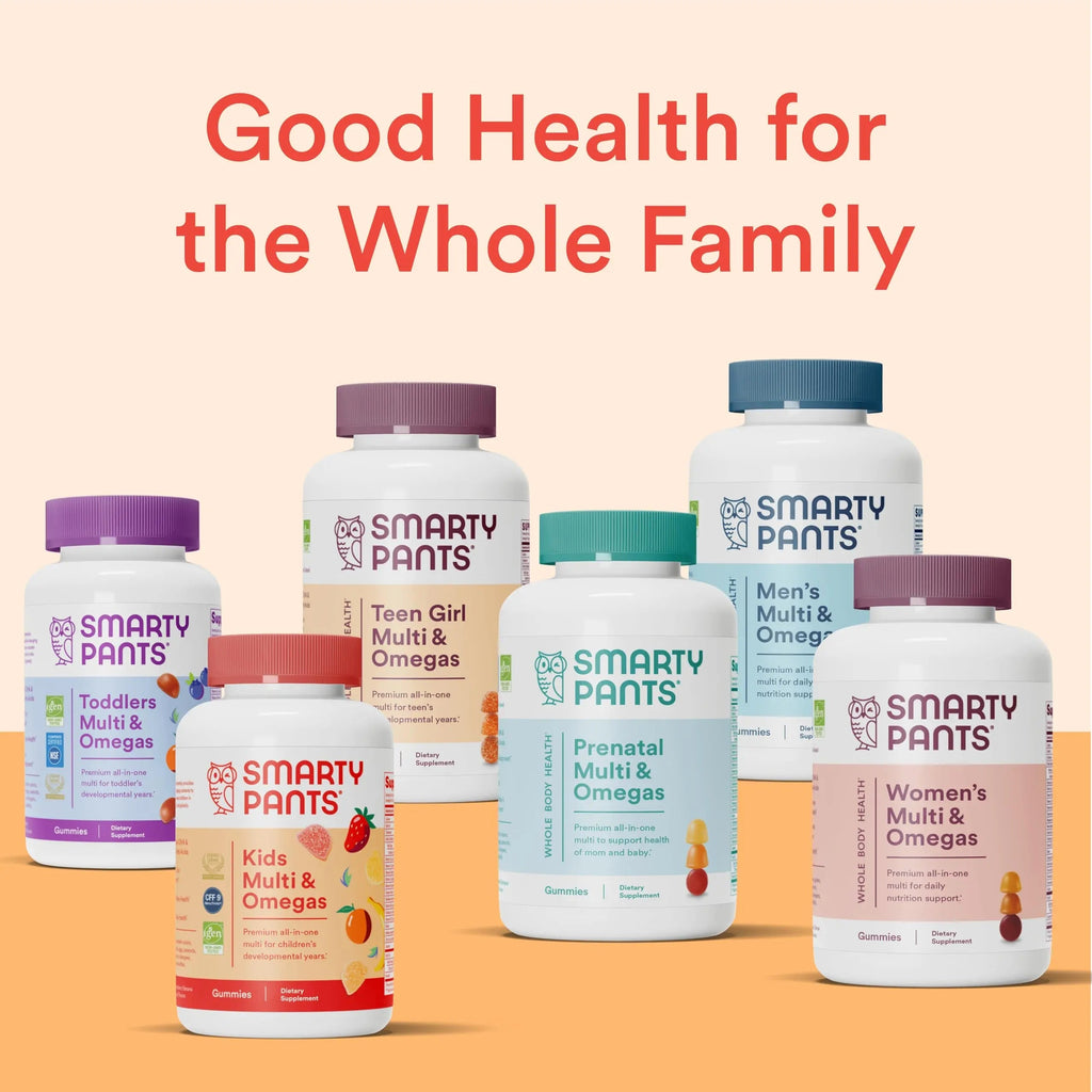 SmartyPants Kids Multivitamin Gummies: Omega 3 Fish Oil (EPA/DHA), Vitamin D3, C, Vitamin B12, B6, A, K & Zinc for Immune Support SmartyPants