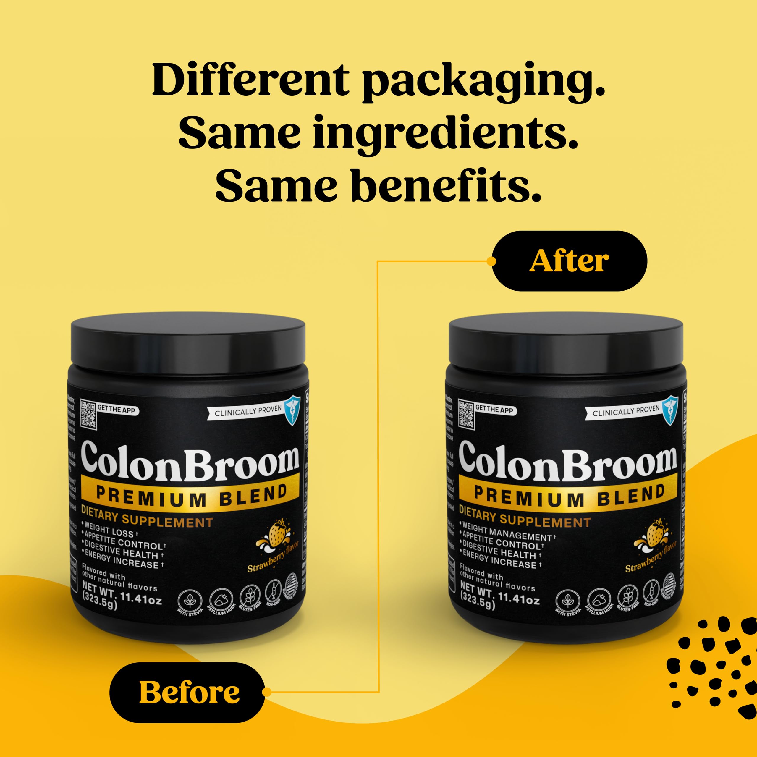 ColonBroom Premium Powder Supplement (Strawberry) - Colon Broom Psyllium Husk Fiber Powder Drink - Gluten Free, Non-GMO Colon Cleanse for Bloating Relief & Gut Health, 50 Servings ColonBroomBuy Supplements Australia