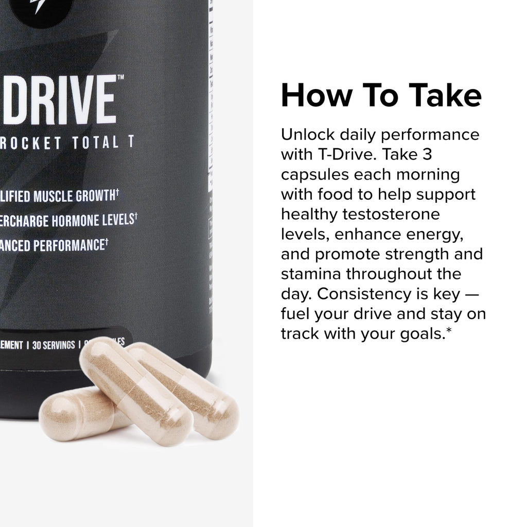 InnoSupps T-Drive Testosterone Booster Enhance Performance Amplify Muscle Growth, Increase Libido & Energy Levels w/KSM-66 Ashwagandha, Magnesium, Vitamin D, Niacin Boron, Fenugreek, 90 Caps, 30 Days InnoSuppsBuy Supplements Australia