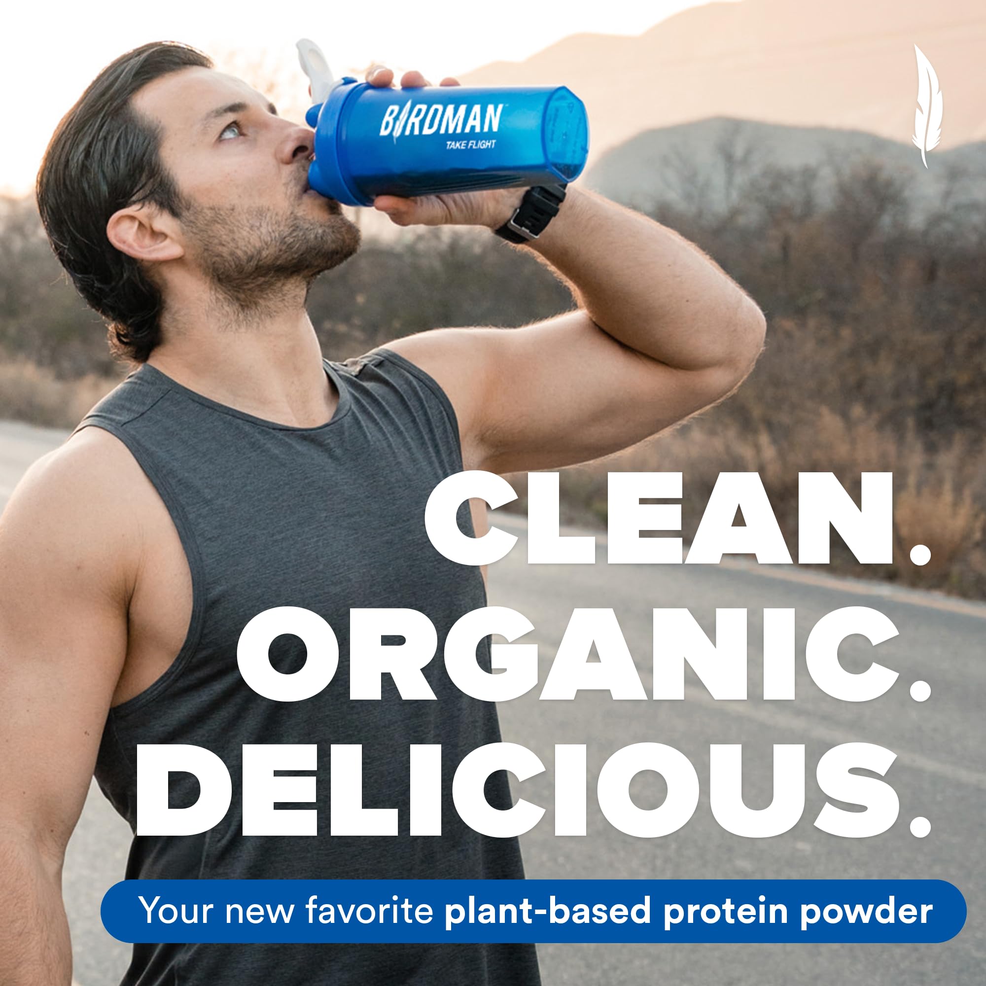BIRDMAN Falcon Vegan Protein Powder Organic, Stevia & Sugar Free, Plant Based Protein BIRDMANBuy Supplements Australia