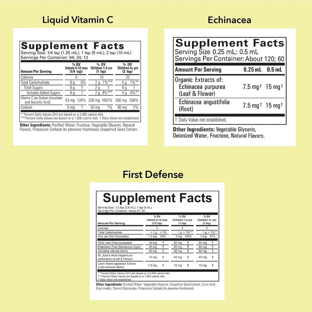 CHILDLIFE ESSENTIALS Immune Support 3-Pack - Liquid Vitamin C, First Defense, and Echinacea - Immune Boosting Supplements CHILDLIFE ESSENTIALSBuy Supplements Australia