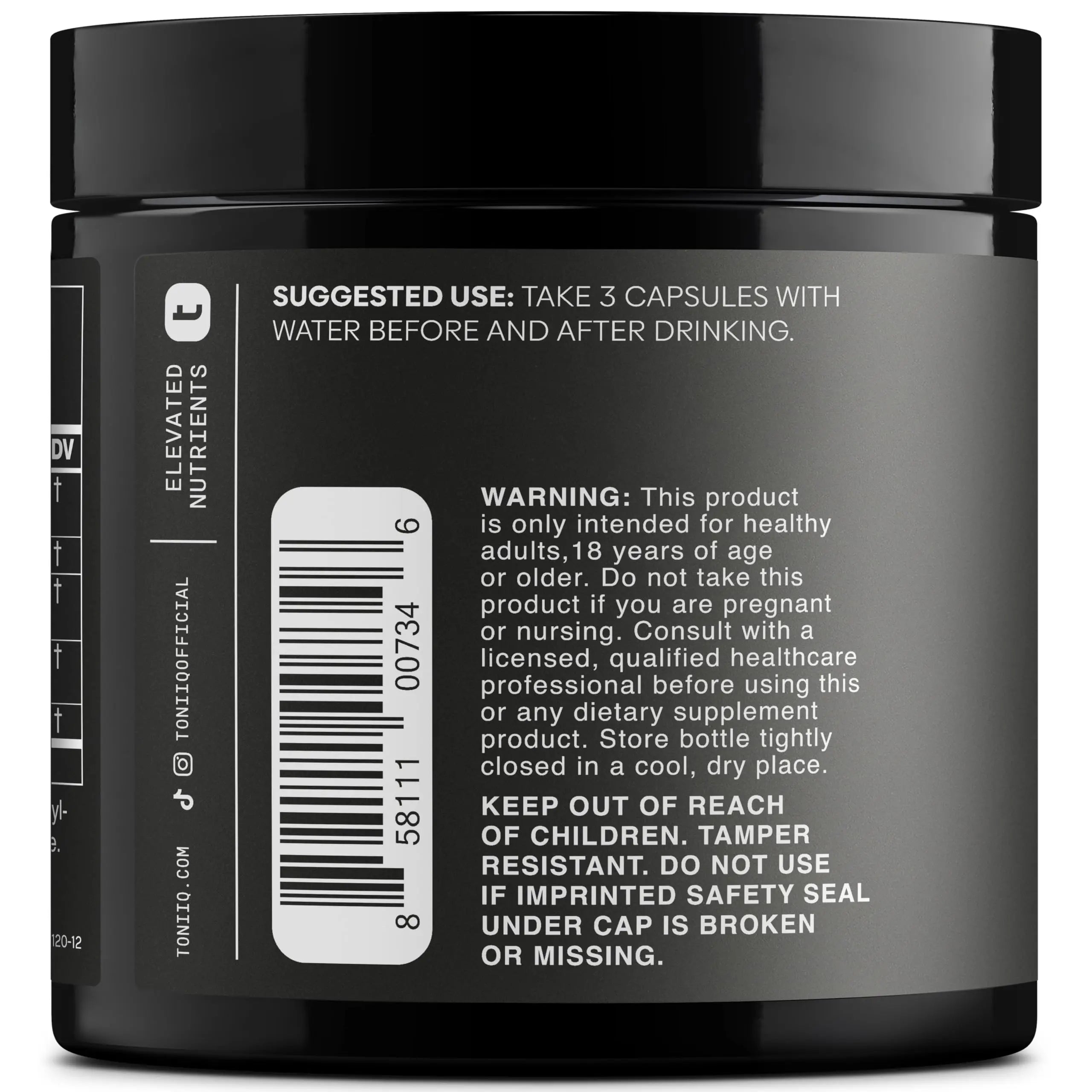 Toniiq Ease with DHM - Full Liver Support for a Night Out - 120 Capsules - 50x Super Concentrated Extract Toniiq buy supplements Au