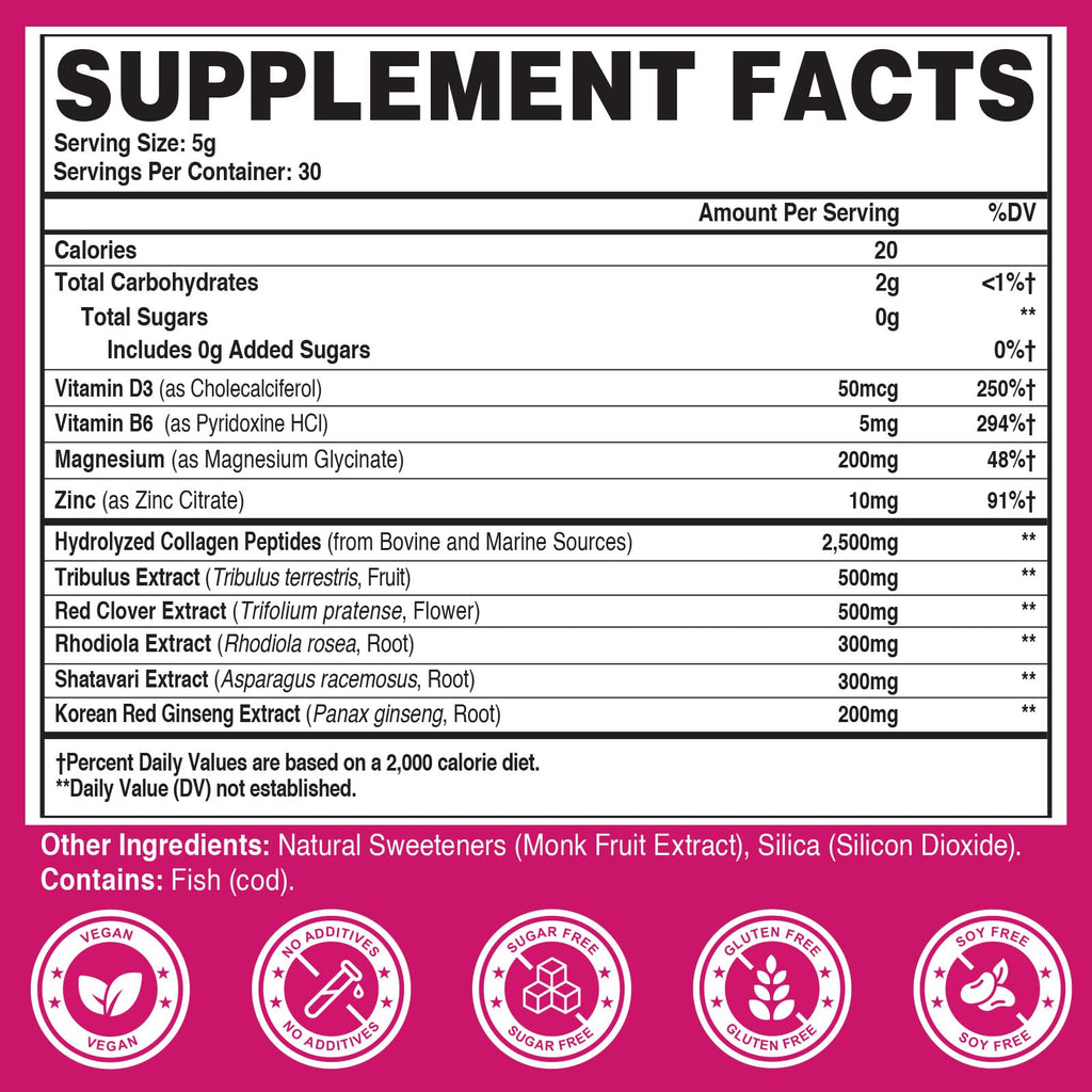 Menopause Supplements for Women, 10-in-1 Hormone Balance for Women, with Red Clover, Korean Ginseng, Shatavari - Menopause & Libisoothe Powder for Desire, Hot Flashes, Night Sweats & Mood - 5.3 Oz XandoriBuy Supplements Australia
