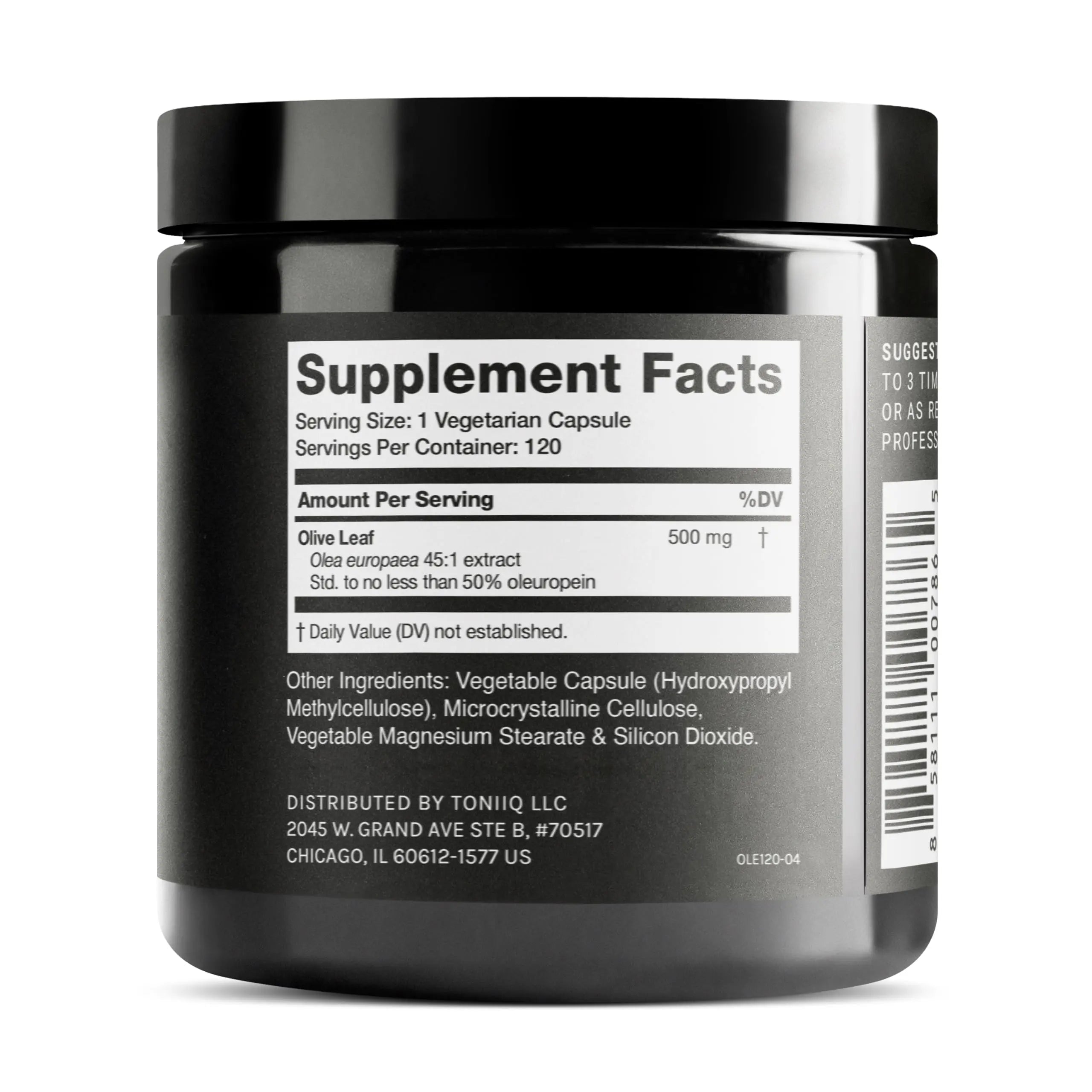 Toniiq Olive Leaf Extract - Ultra High Potency 45:1 Extract with 50% Oleuropein - Highly Concentrated - Third-Party Lab Tested - 120 Capsules Toniiq buy supplements Au