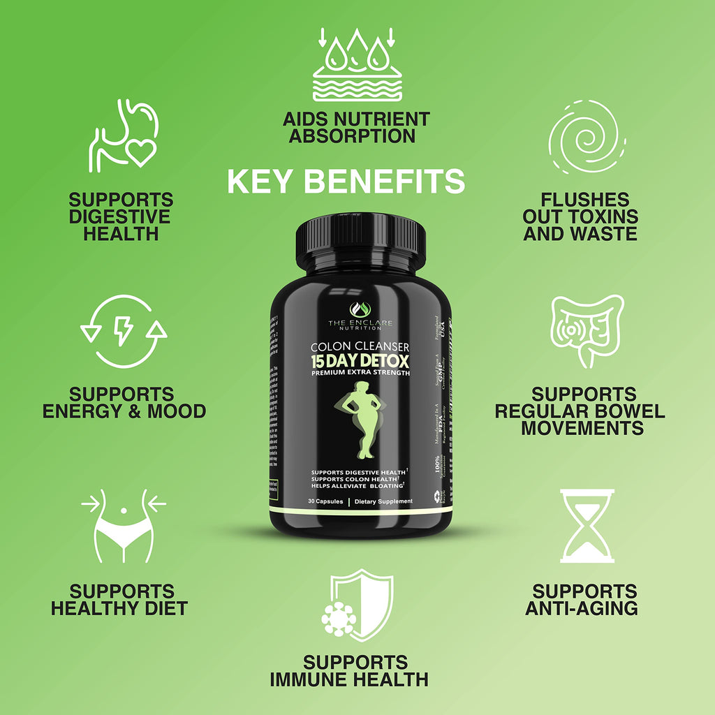 Colon Cleanse Fast-Acting Colon Cleanser Detox. Healthy Bowel Movement THE ENCLARE NUTRITIONBuy Supplements Australia
