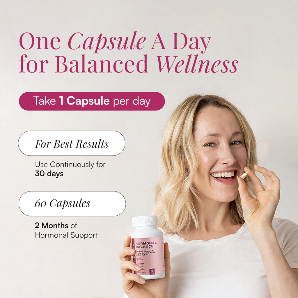 Pure Prana Ayurvedic Hormone Balance for Women - Shatavari & Ashwagandha Supplement for PMS Relief & Menstrual Support - Menopause, Perimenopause & Cortisol Support - 60 Capsules Pure PranaBuy Supplements Australia