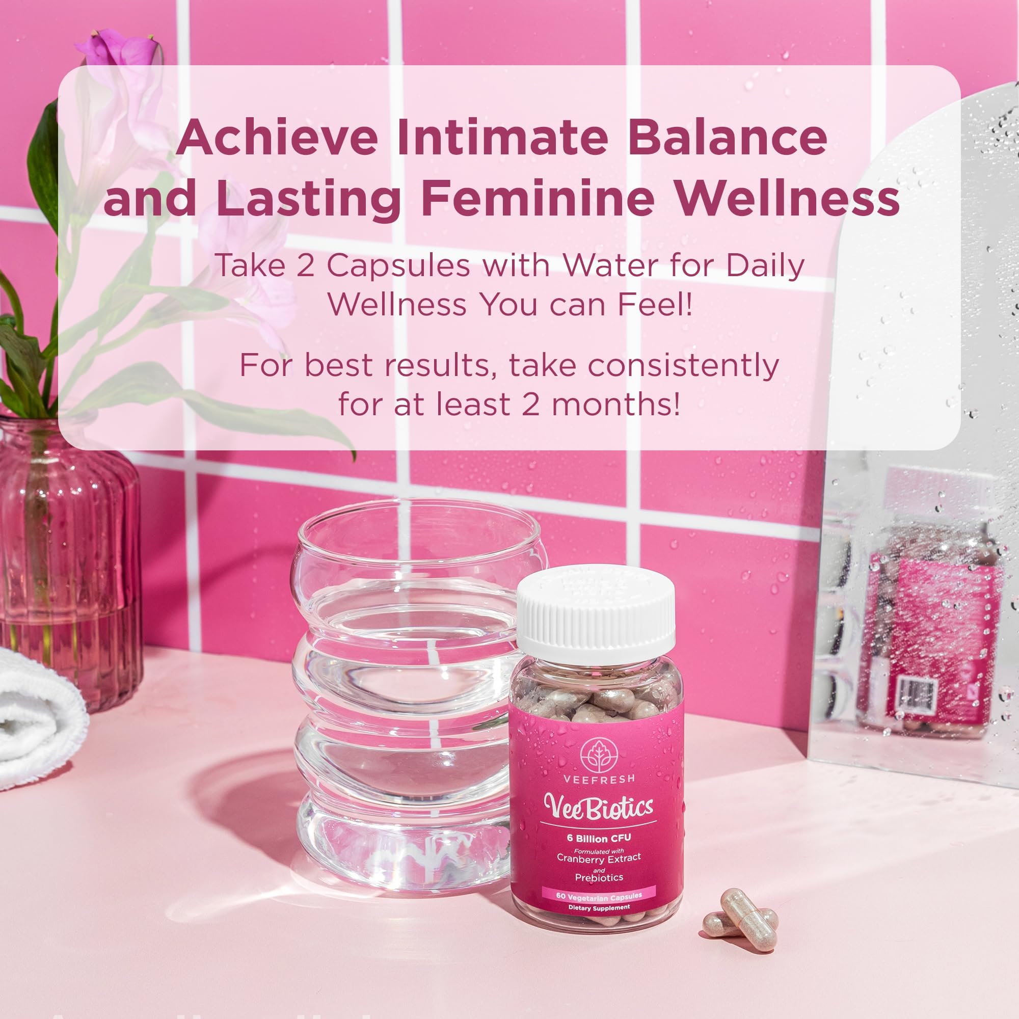 VeeBalance Bundle – Boric Acid Suppositories, Feminine Wash & Cranberry Probiotics for Women – pH Balance & Freshness Support VeeFreshBuy Supplements Australia