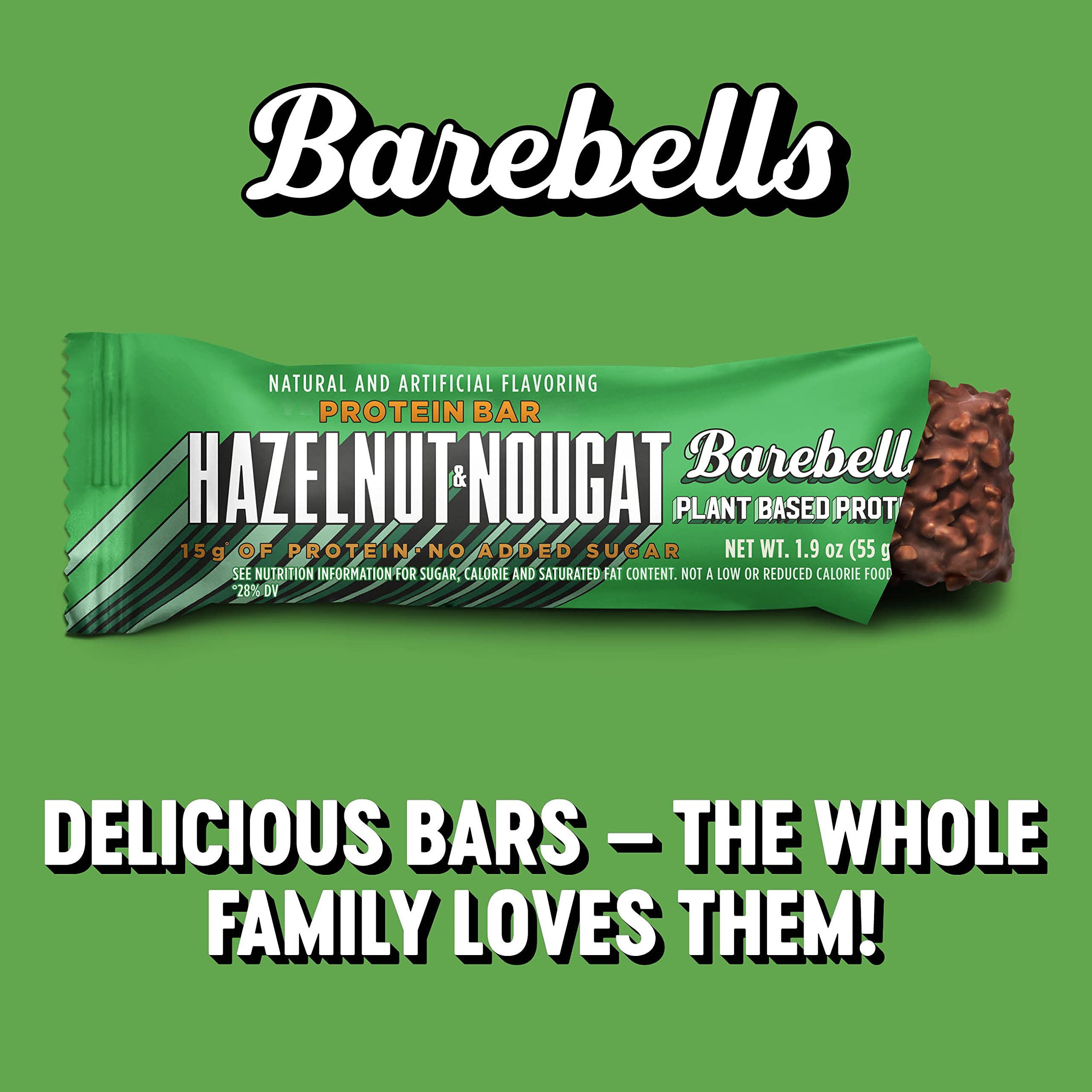 Barebells Vegan Protein Bars Hazelnut & Nougat - 12 Count, 1.9oz Bars - Features Plant BAREBELLSBuy Supplements Australia