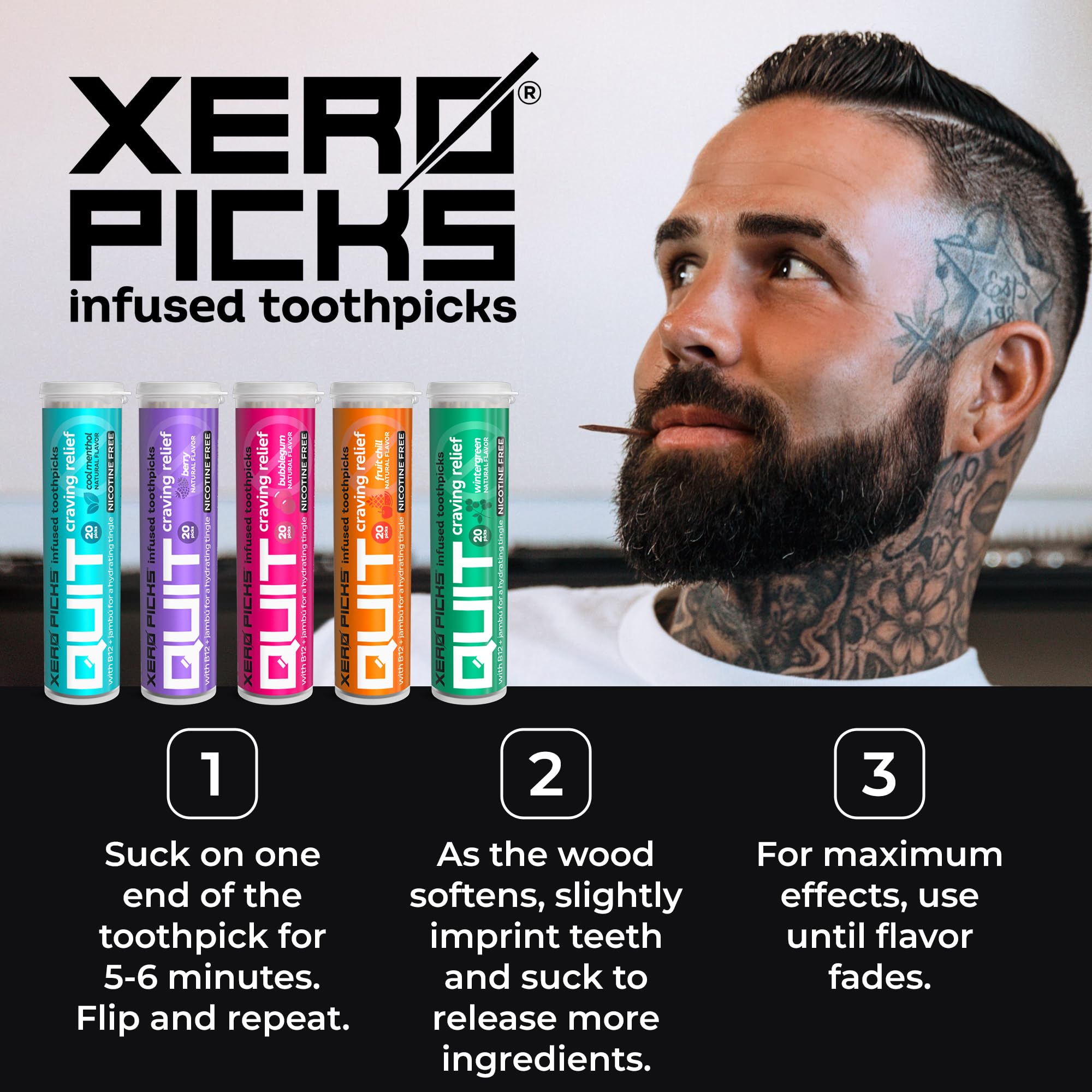 Xero Picks Infused Flavored Toothpicks to Help Quit Smoking - Nicotine Xero PicksBuy Supplements Australia