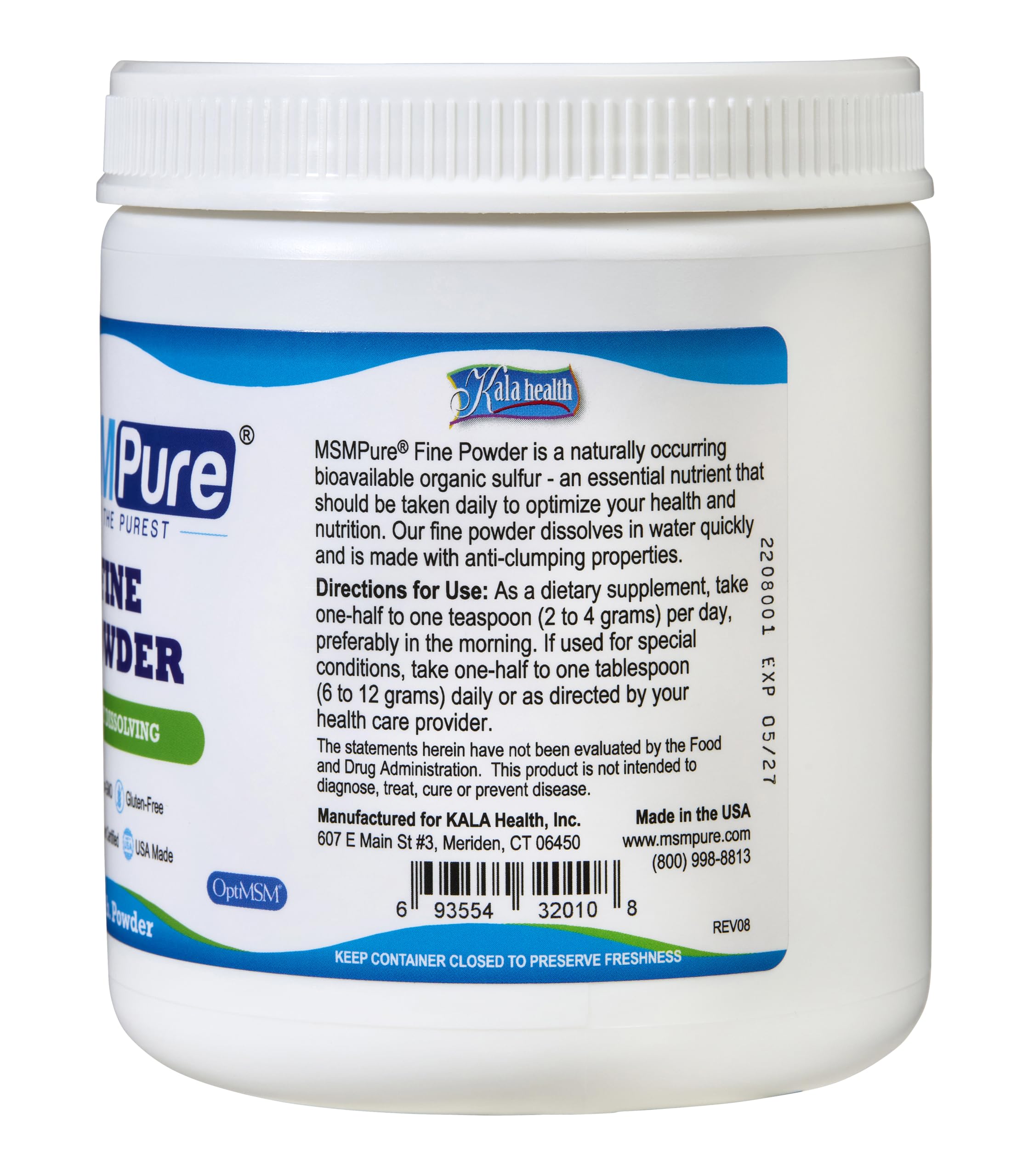 KALA HEALTH MSMPure Fine Powder 1lb and Muscle & Joint Cream 2oz Bundle KALA HEALTHBuy Supplements Australia