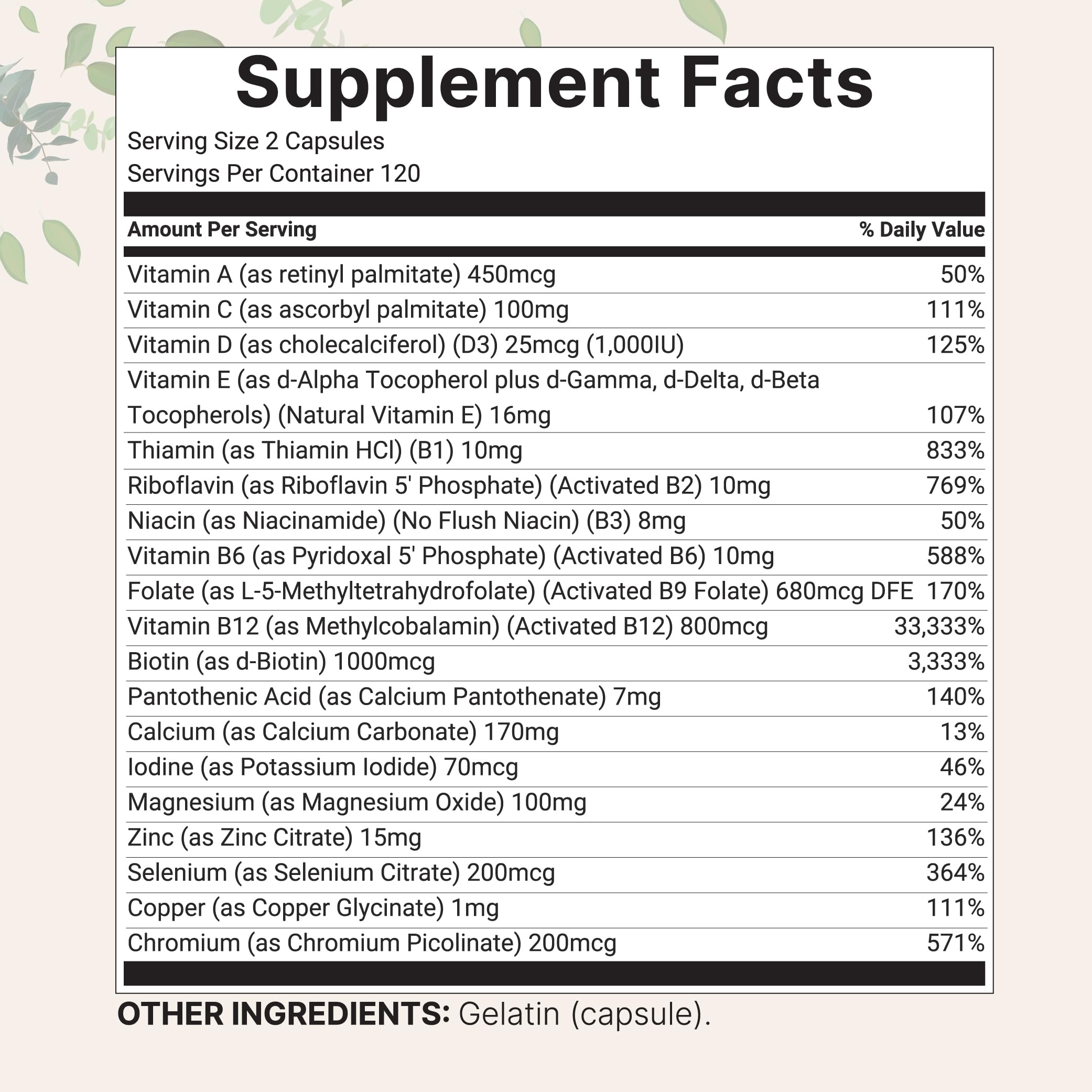 Micro Ingredients Pure Methylated Multivitamin, 240 Capsules | 19-in-1 Formula with Vitamins C, D, B12, Folate, Magnesium, Zinc & More | Micro IngredientsBuy Supplements Australia