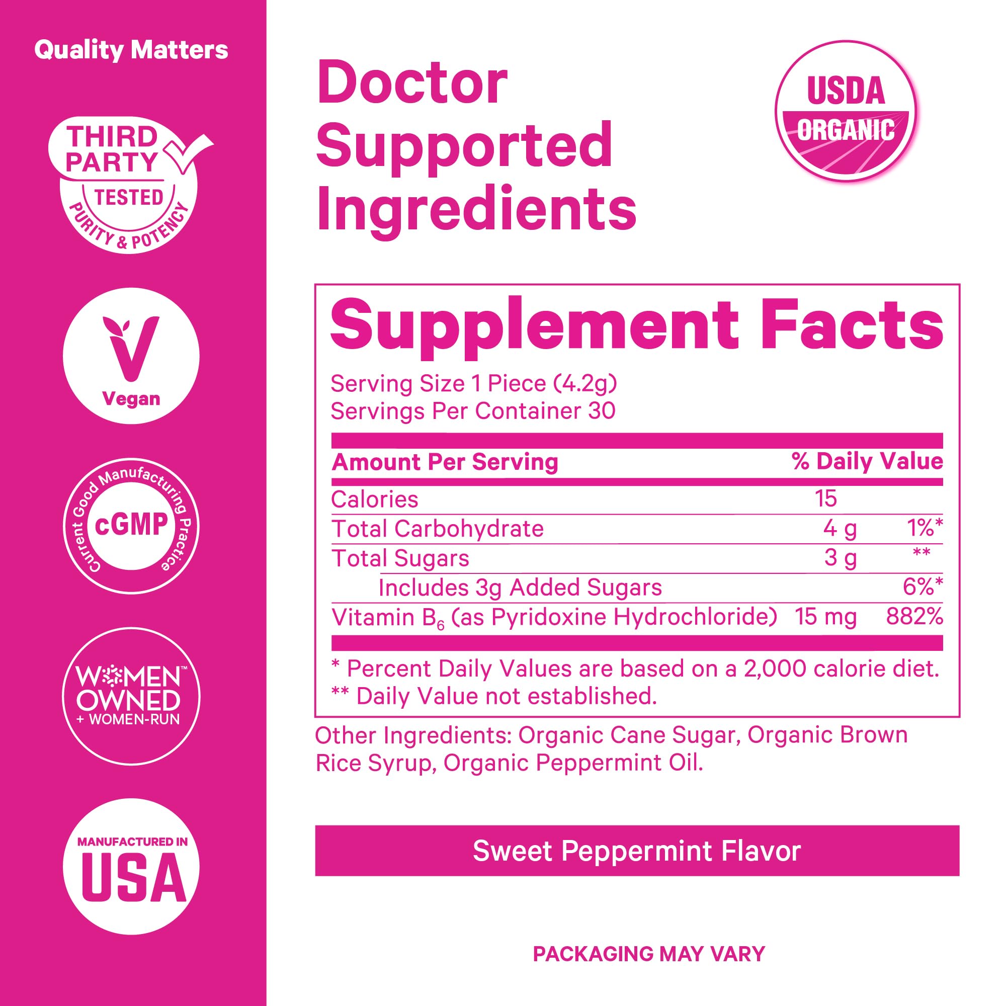 Pink Stork Mood and Stomach Relief Bundle - Magnesium Glycinate and Organic Peppermint Sweets for Morning Sickness and Motion Sickness, Mood Support Pink StorkBuy Supplements Australia