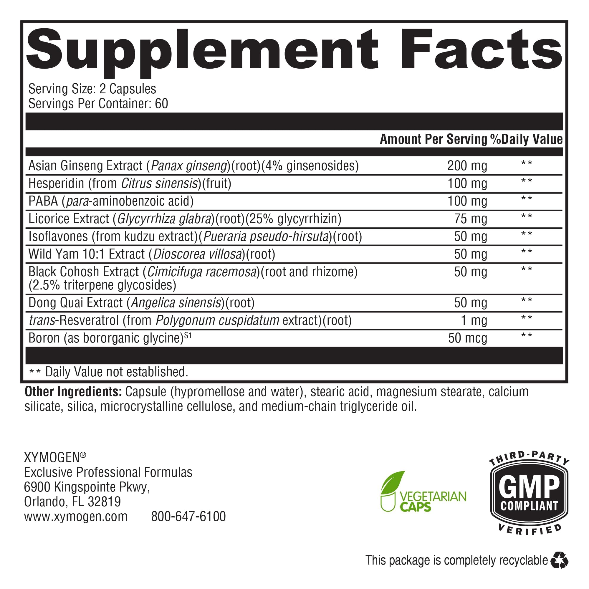 XYMOGEN Medcaps Menopause - Menopause Supplements for Women - Made with Dong Quai, Isoflavones, Ginseng Extract, Licorice Root + Black Cohosh - Gluten Free (120 Capsules) XYMOGENBuy Supplements Australia