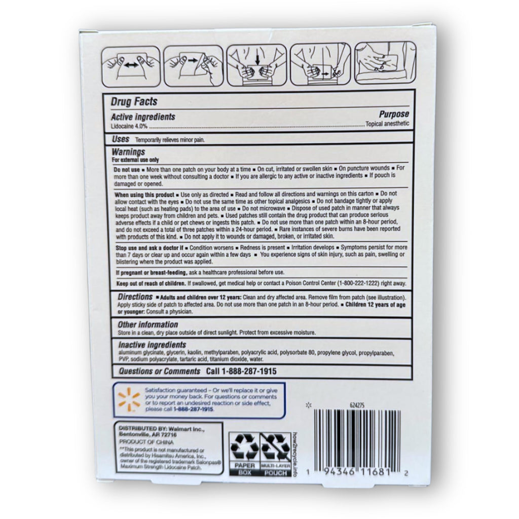 Topical anesthetic 4% Patch- 6 Count (Pack of 1), Boxed By Fusion Shop Store FUSION SHOP STORE Smart choices, meaningful life!Buy Supplements Australia