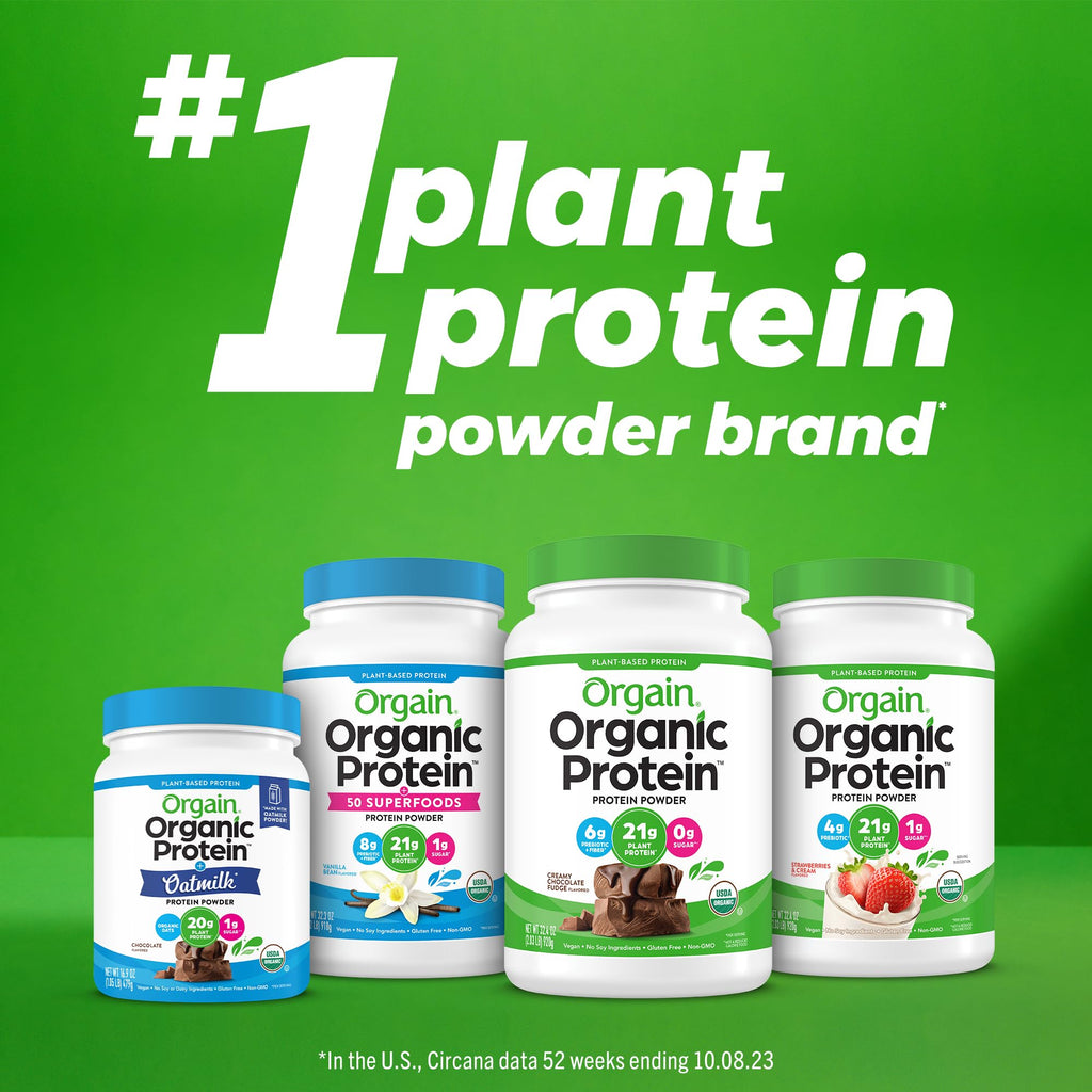 Orgain Organic Vegan Protein Powder, Vanilla Bean - 21g Plant Based Protein, Gluten Free OrgainBuy Supplements Australia