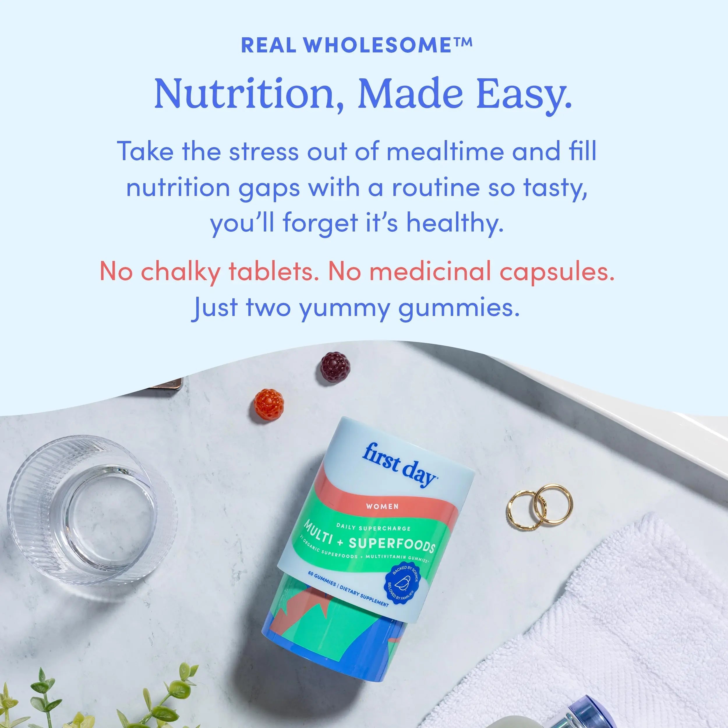 FIRST DAY Womens Multivitamin & Teens Multivitamin Gummies Bundle – Daily Multivitamin for Women, Teen Multi Vitamins FIRST DAY