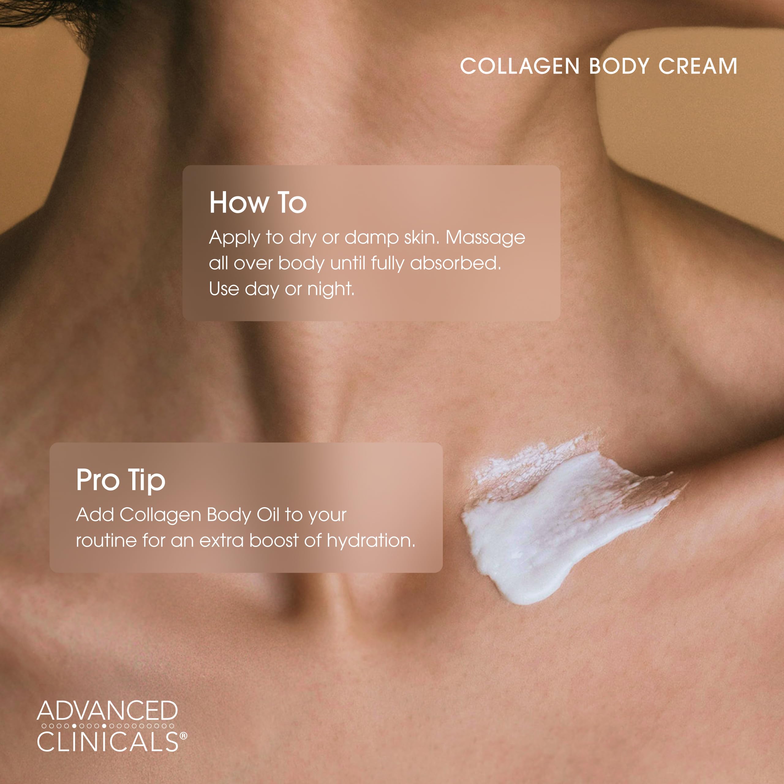 Advanced Clinicals Collagen Cream Body Lotion & Face Moisturizer W/Vitamin E | Skincare Moisturizing Collagen Lotion For Women, Men, Hand, & Neck Improves Look Of Crepey Skin & Uneven Dry Skin, 2pc Advanced Clinicals buy supplements Au