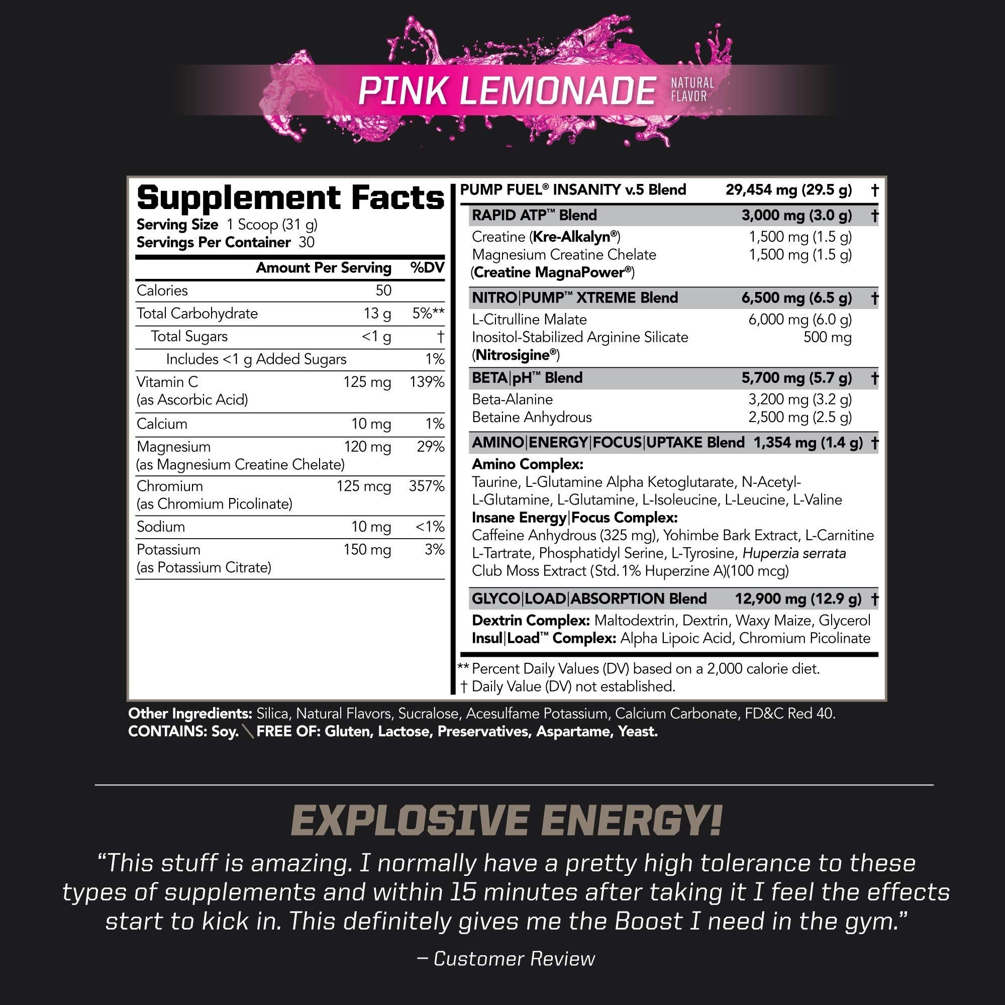 PMD Sports Ultra Pump Fuel Insanity - Pre Workout – Pink Lemonade (30 Servings) Sports Omega Cuts Elite Thermogenic Fat Burner (90 Softgels)