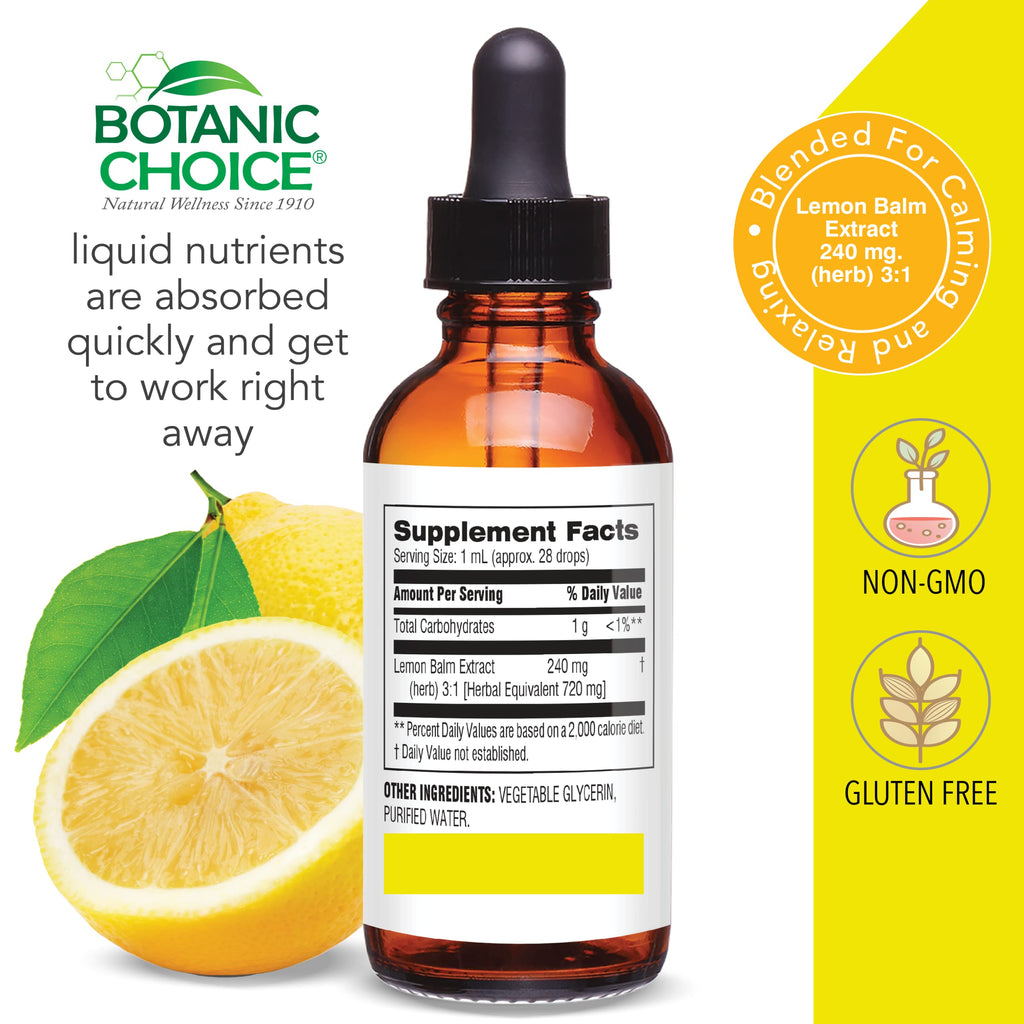 Botanic Choice Mega Fruits and Veggies Blend (60 Capsules) + Lemon Balm Tincture (1 fl oz) Bundle - Energy Balance & Superfood Supplement + Relaxation and Sleep Support Botanic ChoiceBuy Supplements Australia