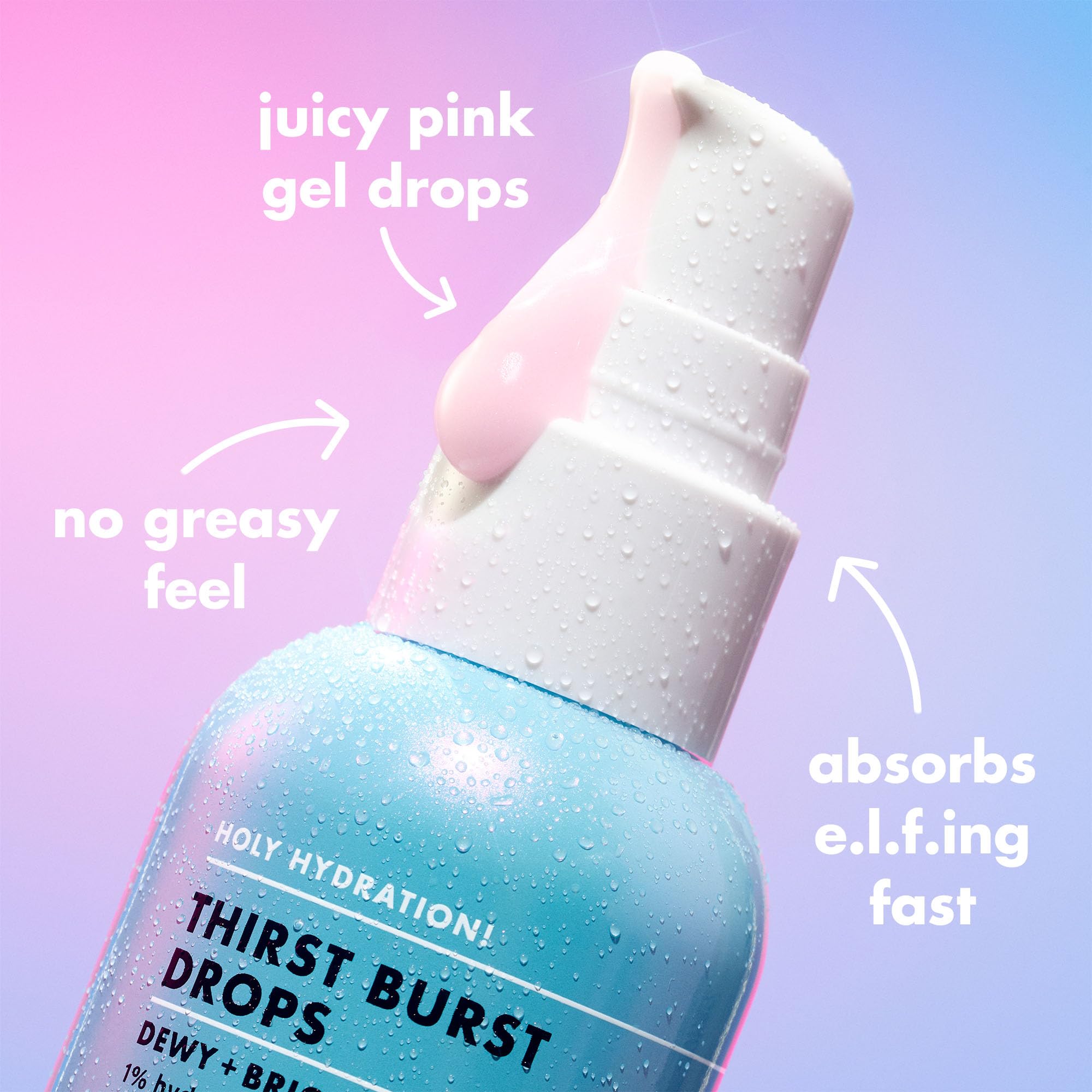 e.l.f. SKIN Holy Hydration! Thirst Burst Drops, Serum For A Radiant Complexion Instantly & Over Time
