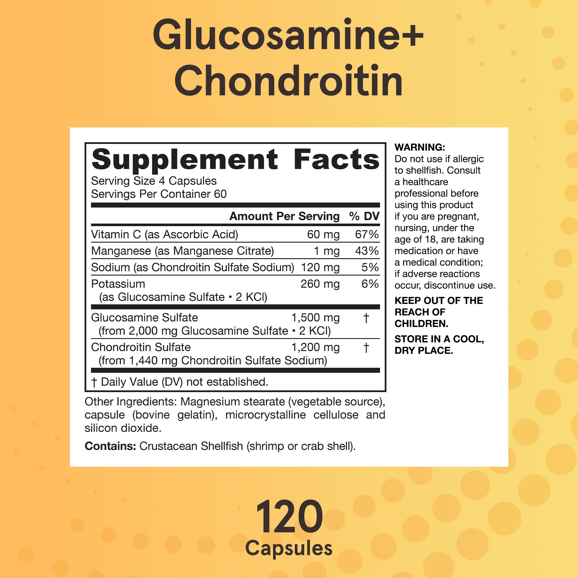 Jarrow Formulas Glucosamine + Chondroitin - 240 Capsules - Nutrient Support - Dietary Supplement for Joint Health - with Vitamin C & Manganese - 60 Servings Jarrow FormulasBuy Supplements Australia