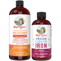 MaryRuth's MaryRuth's Liquid Morning Multivitamin +Hair Growth (Peach Mango, 30oz) & Iron Liquid (Berry) | Clean Label Project Verified® | MARYRUTH'SBuy Supplements Australia