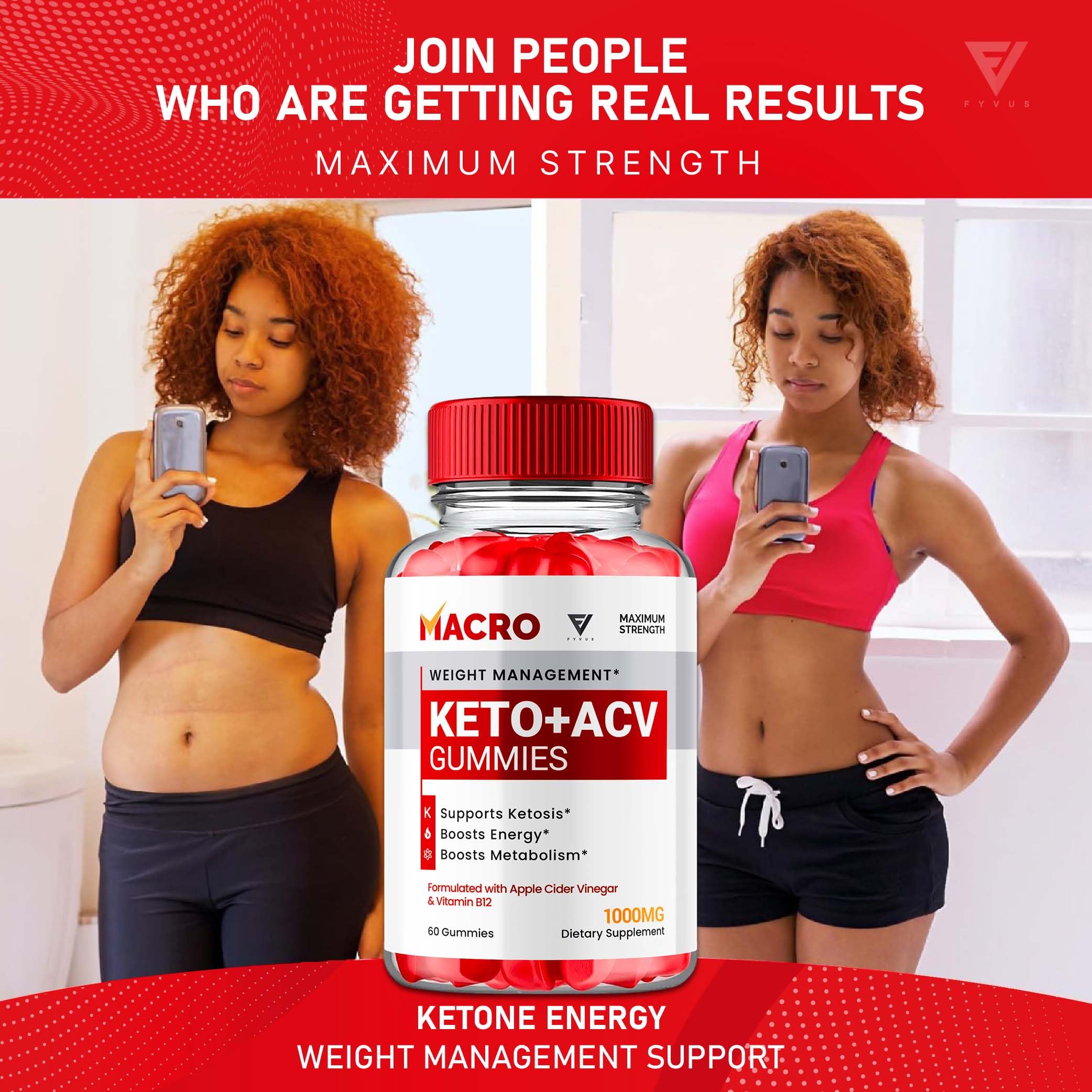 Macro Keto ACV Gummies Advanced Apple Cider Vinegar Vitamin Supplement FyvusBuy Supplements Australia