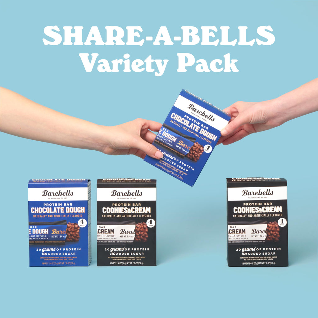 BAREBELLS Protein Bars Variety Value Pack - 16 Count, 1.9oz Bars - Protein Snacks BAREBELLSBuy Supplements Australia